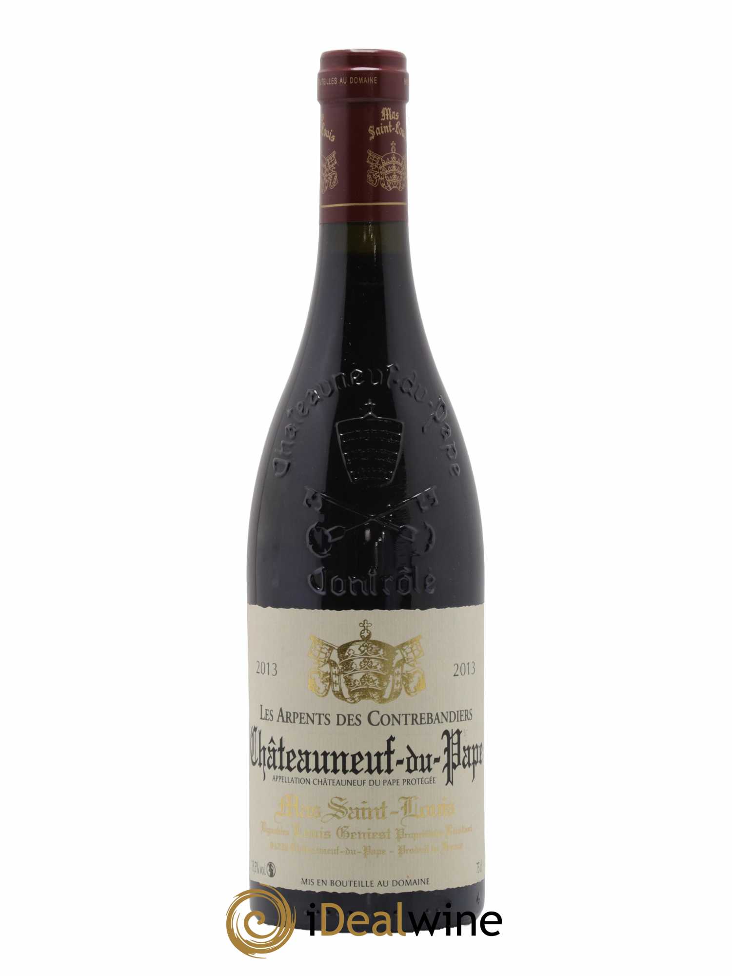 Châteauneuf-du-Pape Les Arpents des Contrebandiers Mas Saint-Louis 2013 - Lot de 1 bouteille - 0