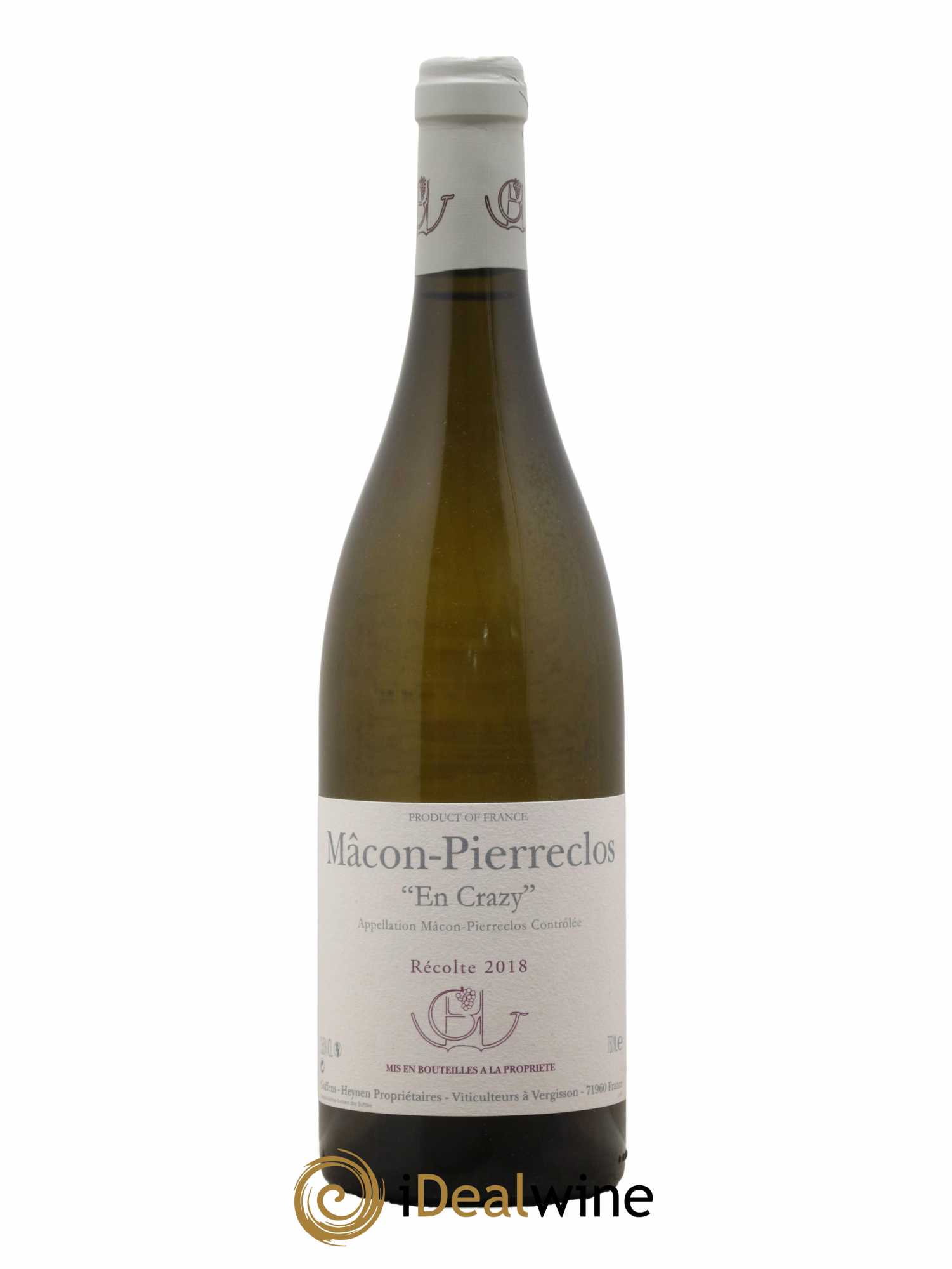 Mâcon Pierreclos En Crazy Guffens-Heynen 2018 - Lot de 1 bouteille - 0