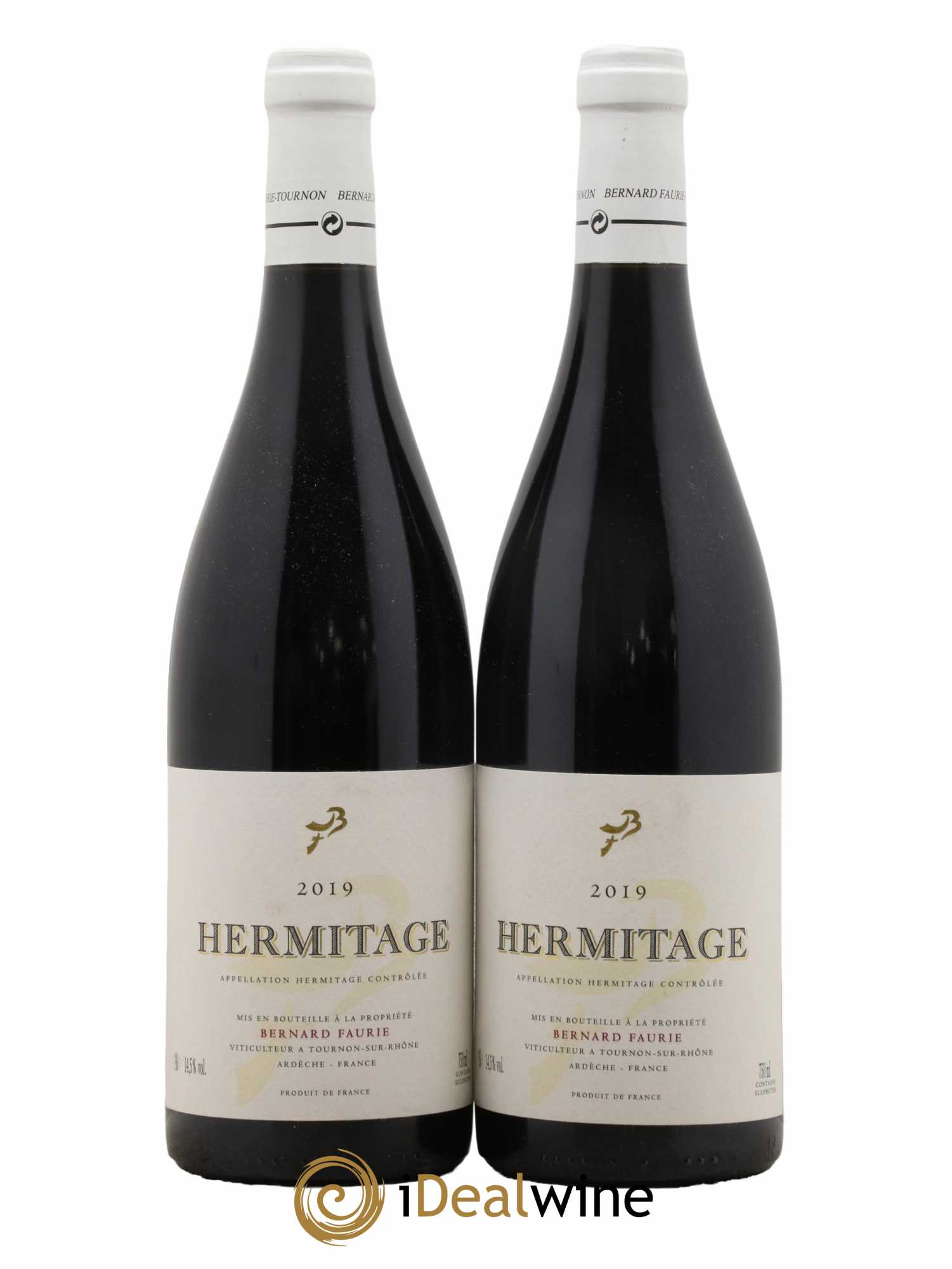 Hermitage Greffieux Bessards (capsule blanche) Bernard Faurie 2019 - Lot de 2 bouteilles - 0