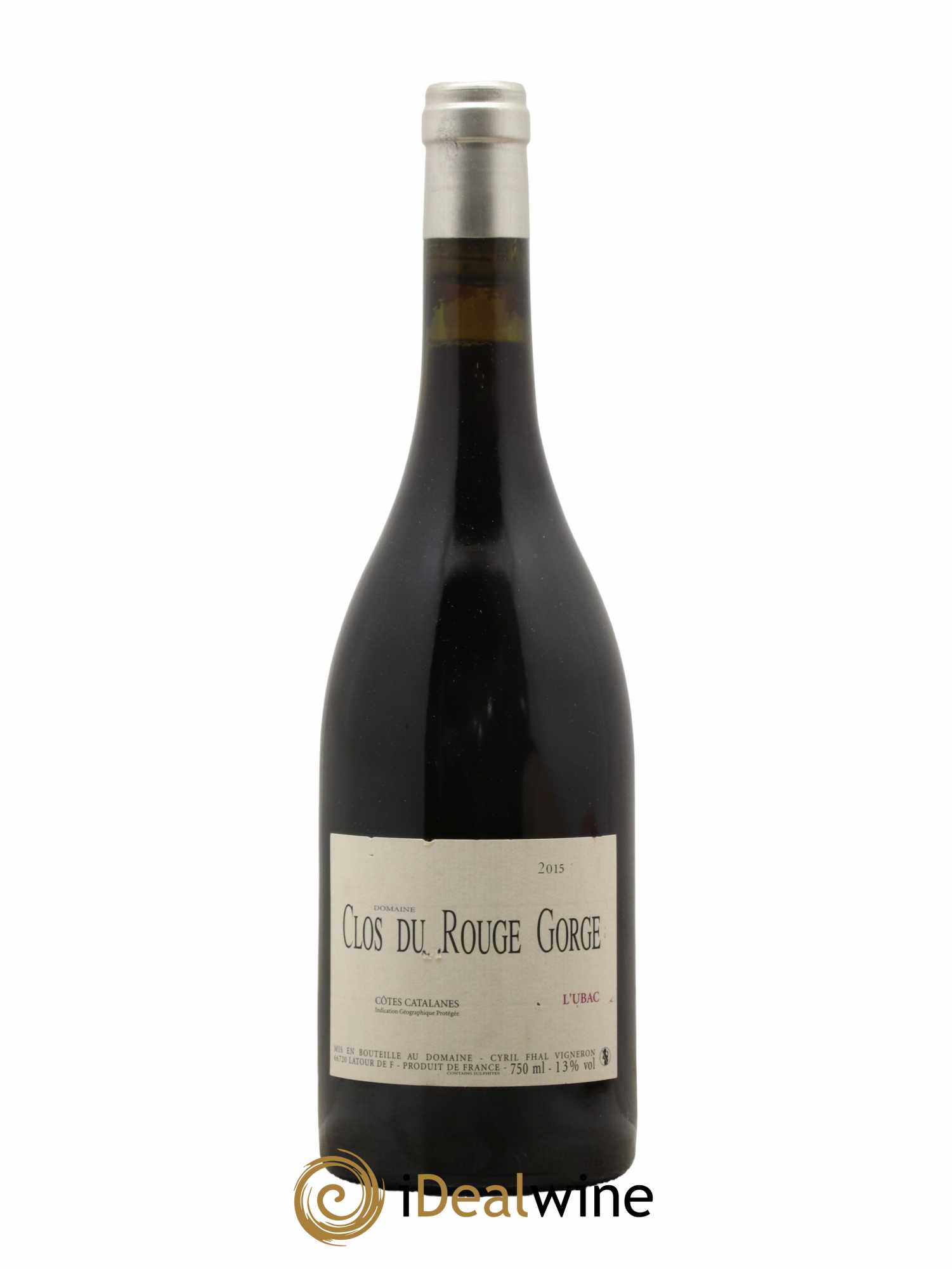 Côtes Catalanes Clos du Rouge Gorge L'Ubac Cyril Fhal 2015 - Lot de 1 bouteille - 0
