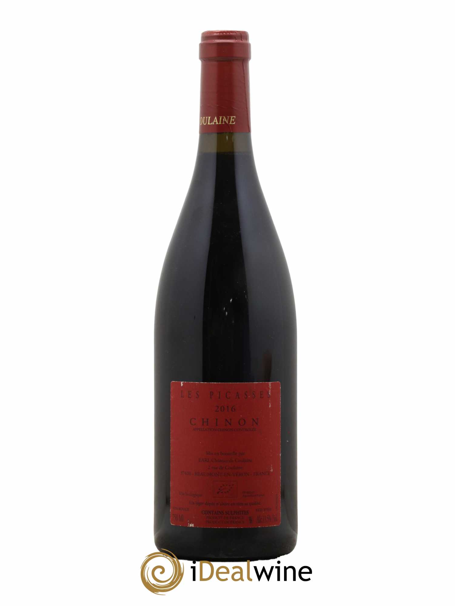Chinon Les Picasses Château de Coulaine 2016 - Lot de 1 bouteille - 1