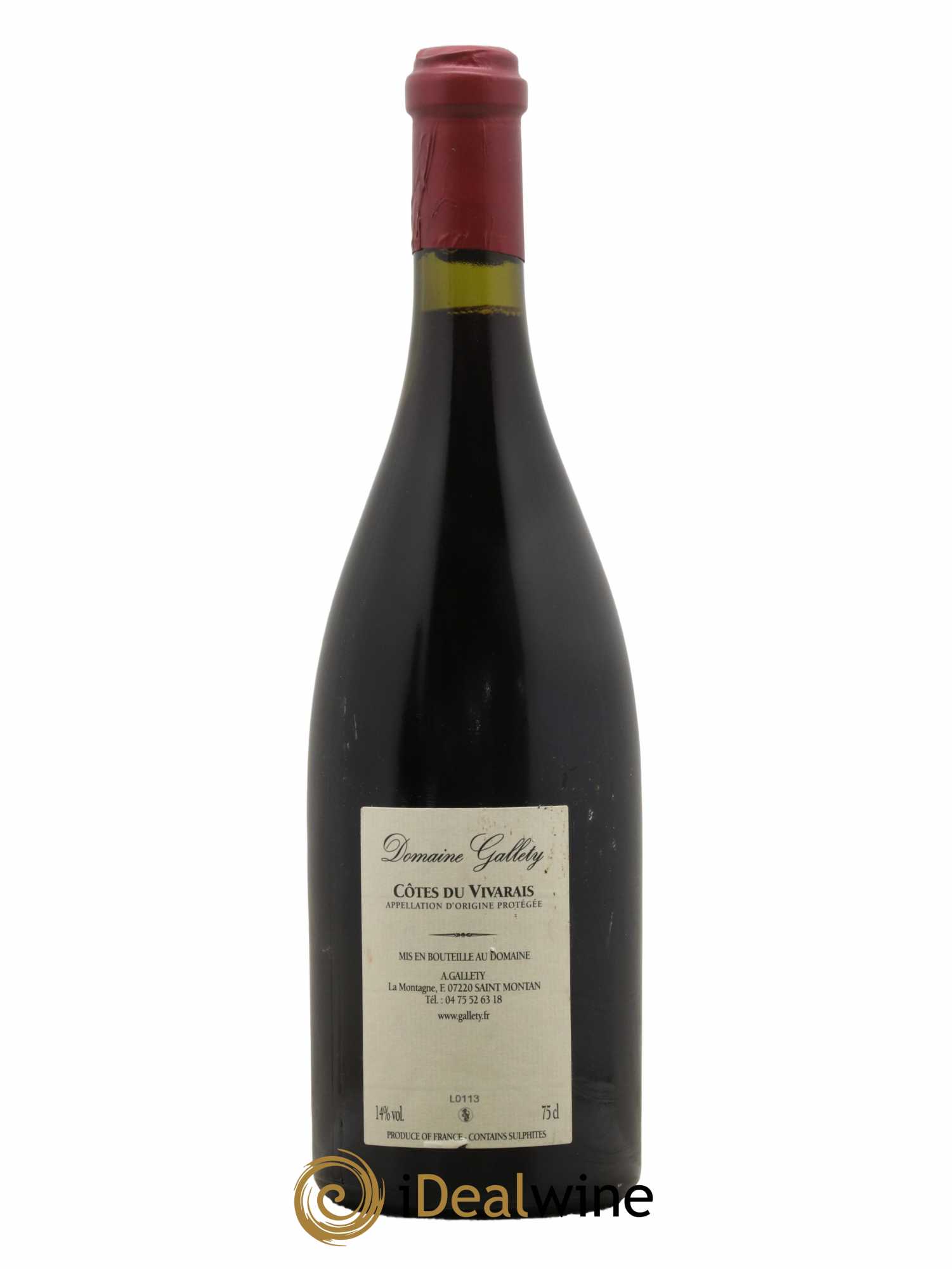 Côtes du Vivarais La Ligure Gallety (Domaine) 2013 - Lot de 1 bouteille - 1