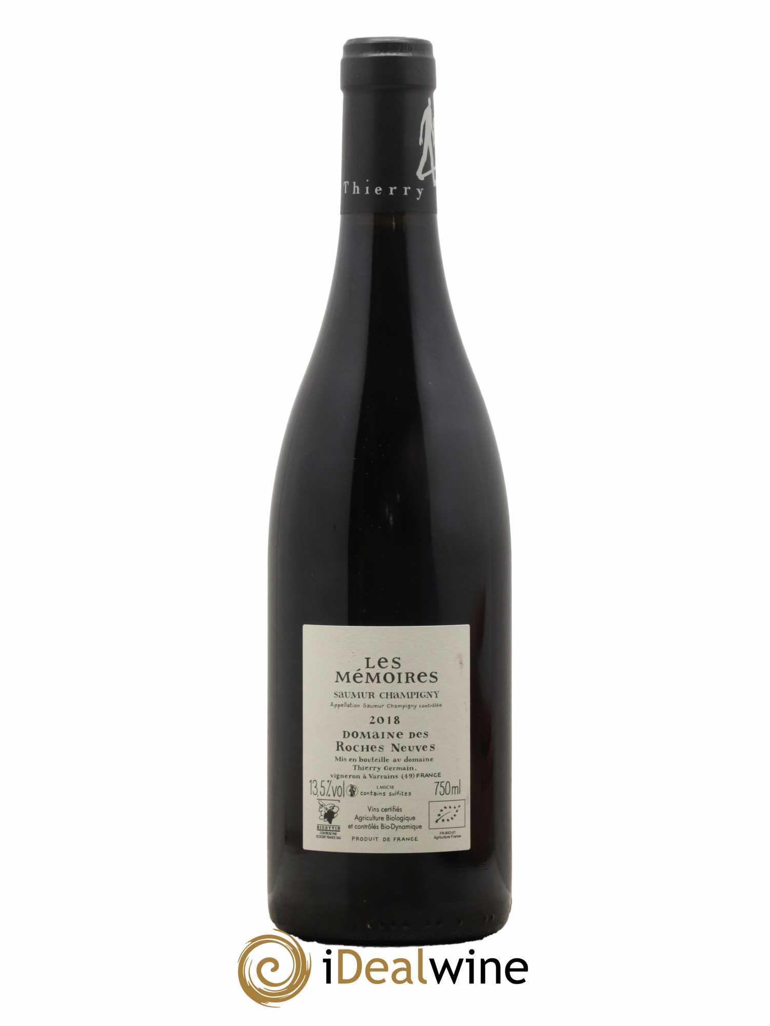 Saumur-Champigny Les Mémoires Domaine des Roches Neuves - Thierry Germain 2018 - Lot de 1 bouteille - 1