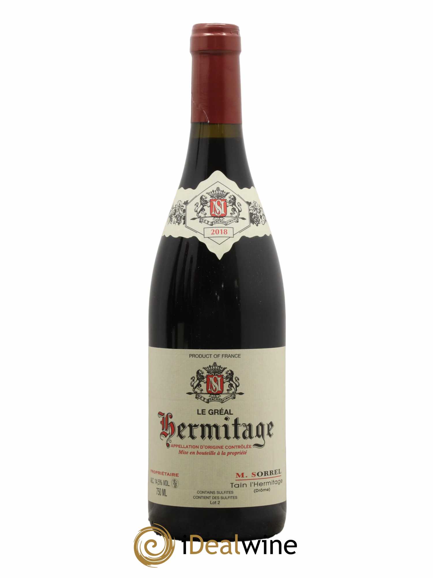 Hermitage Le Gréal Marc Sorrel 2018 - Lot de 1 bouteille - 0