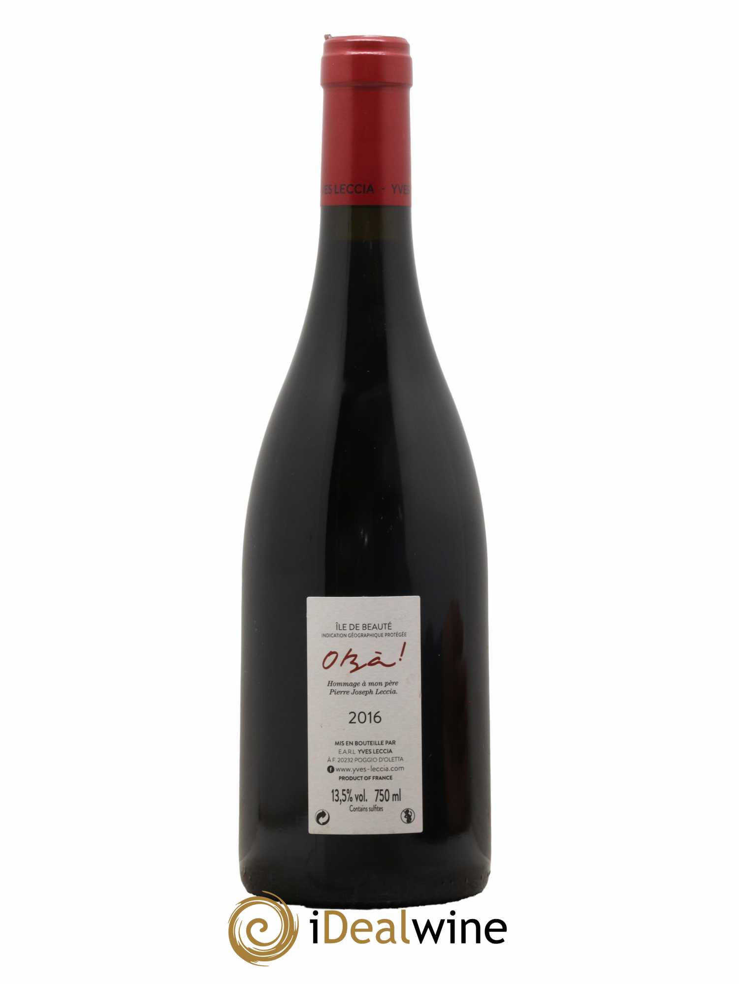 Vin de Corse IGP Ile de Beauté ObA Yves Leccia 2016 - Posten von 1 Flasche - 1