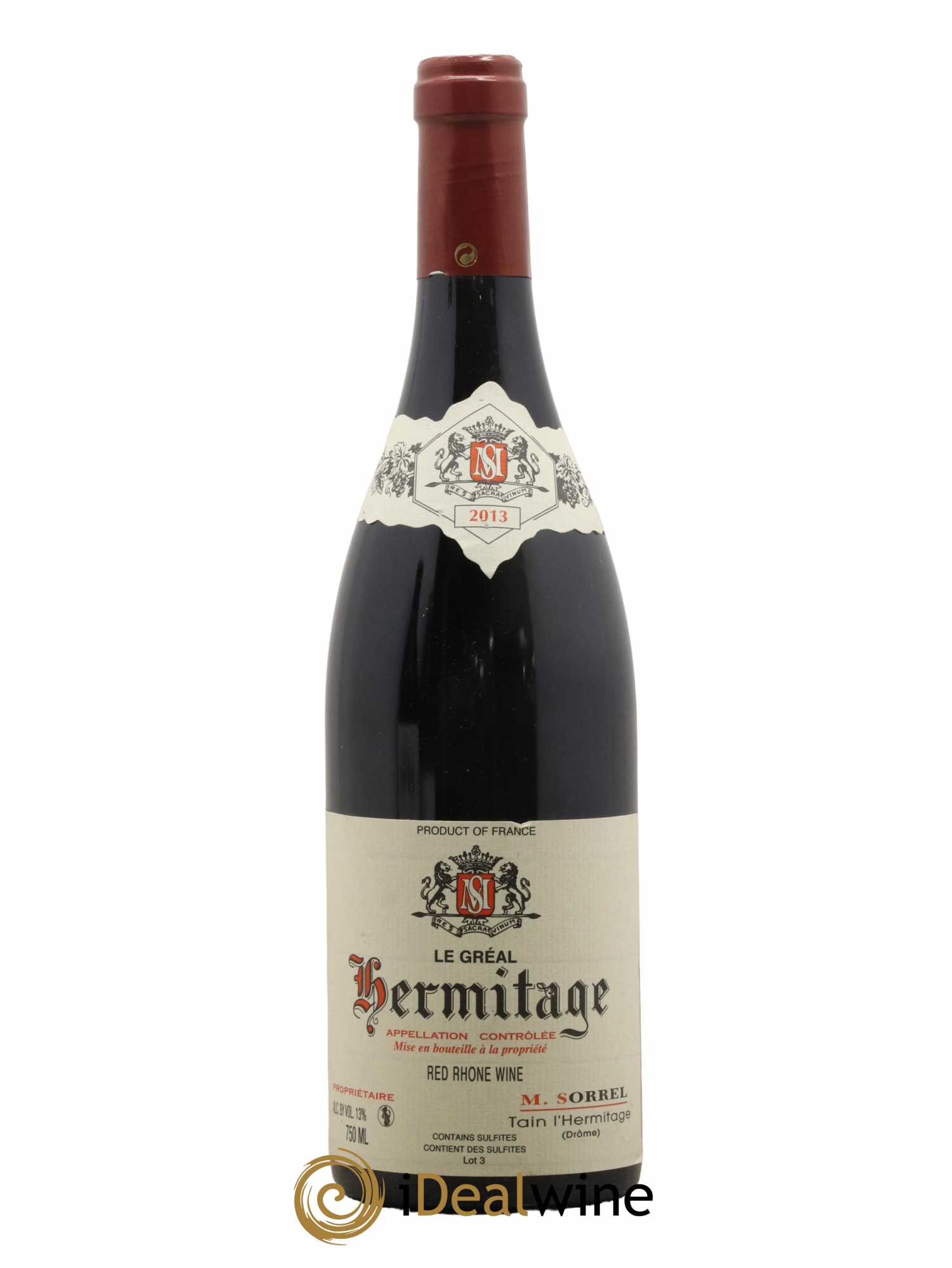 Hermitage Le Gréal Marc Sorrel 2013 - Lot de 1 bouteille - 0