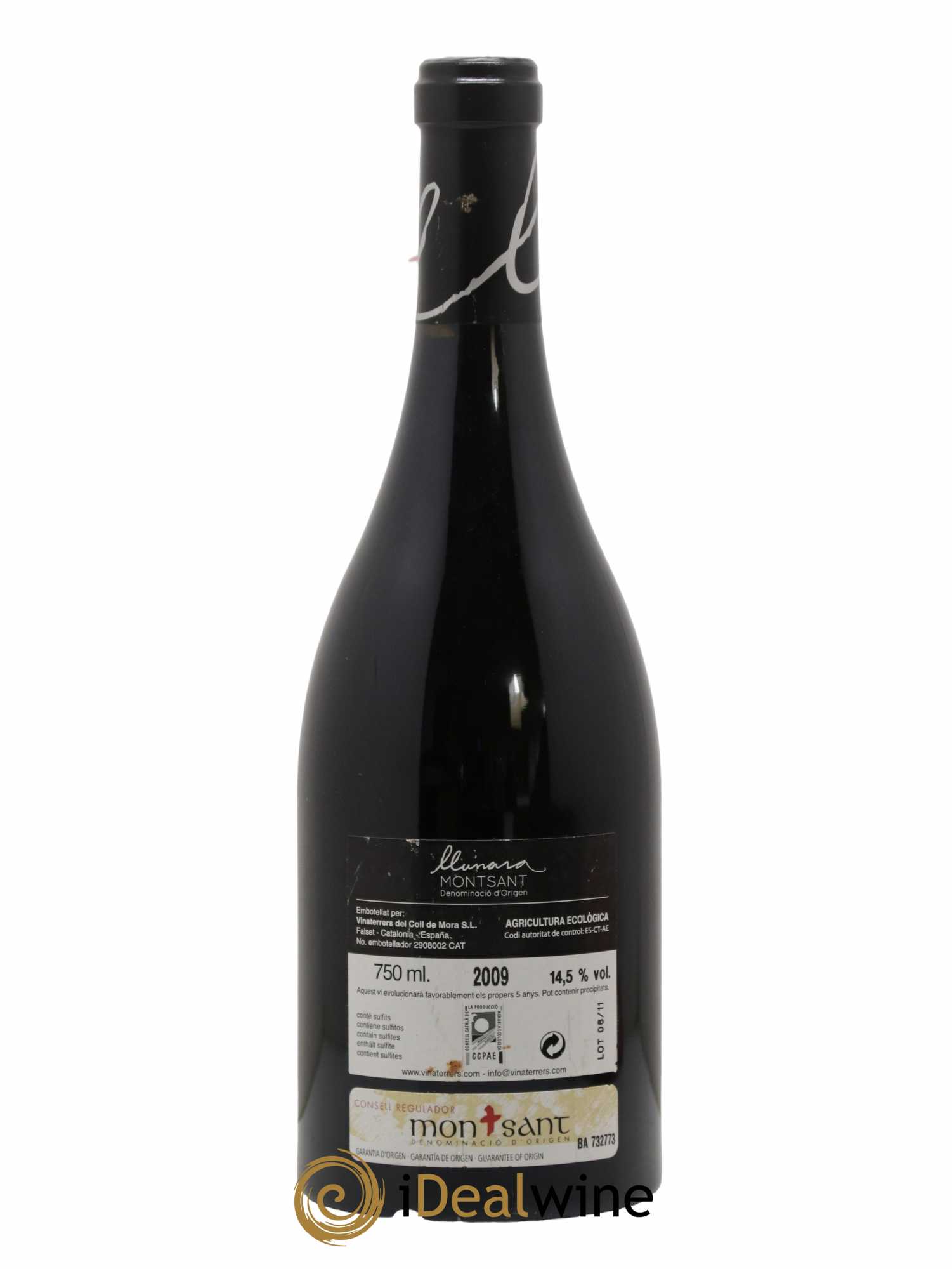 Montsant DO Vinaterrers Del Coll de Mora - Llunara 2009 - Lot de 1 bouteille - 1