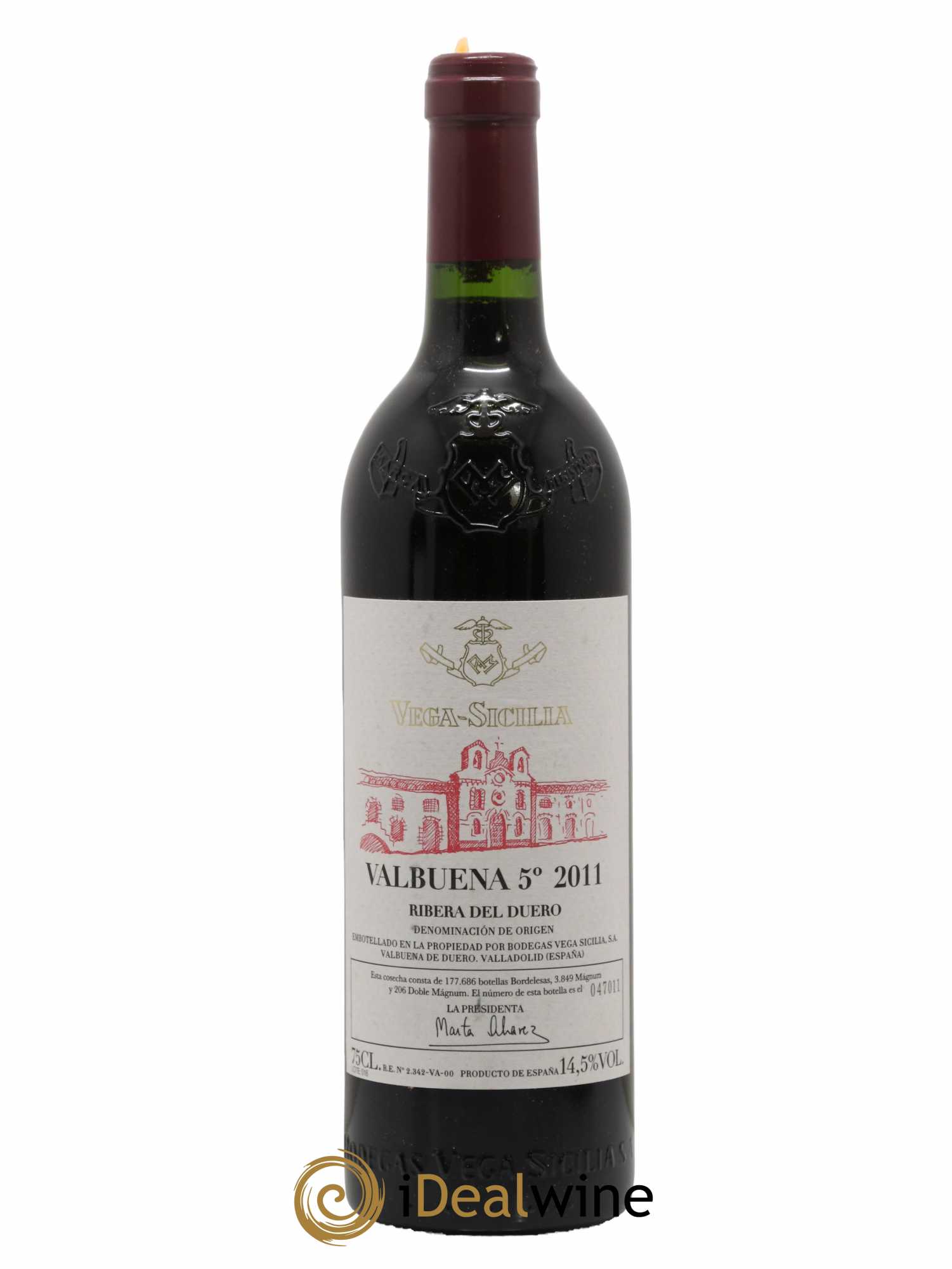 Ribera Del Duero DO Vega Sicilia Valbuena 5 ano Famille Alvarez 2011 - Lot de 1 bouteille - 0