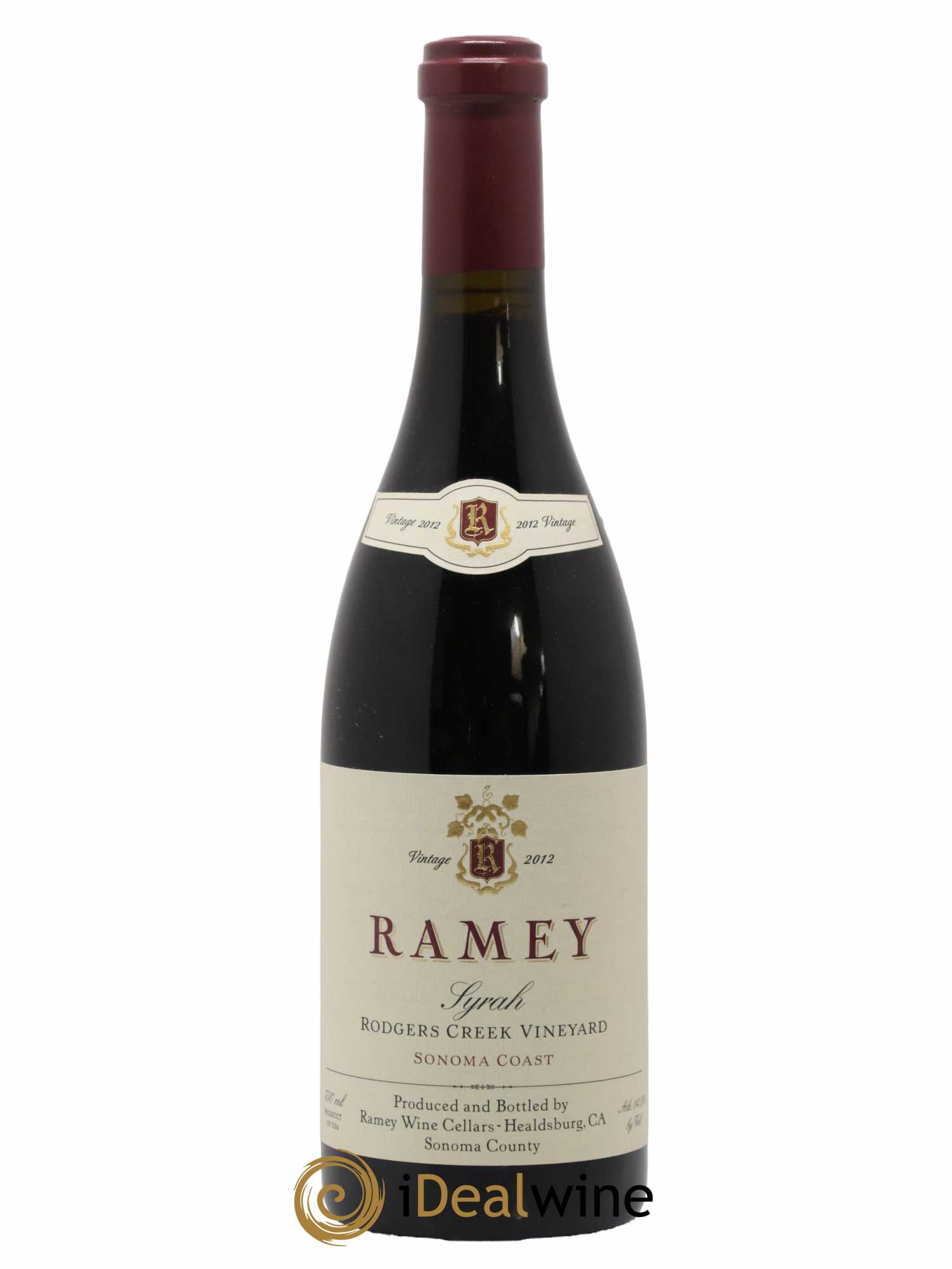 USA Sonoma Coast Rodgers Creek Vineyard Syrah - Ramey 2012 - Lot de 1 bouteille - 0