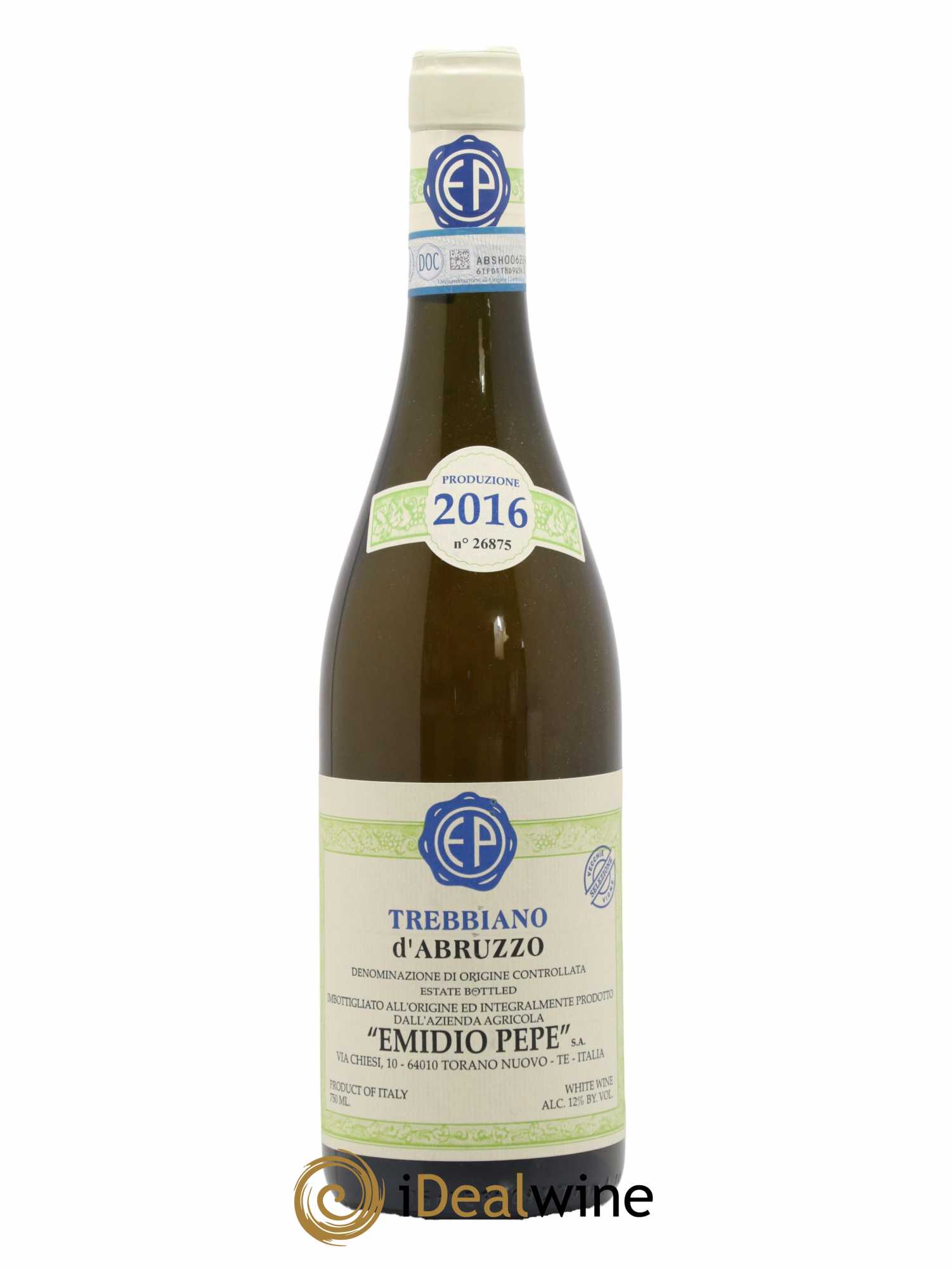Trebbiano d'Abruzzo DOC Vecchie Viti Emidio Pepe 2016 - Lot de 1 bouteille - 0