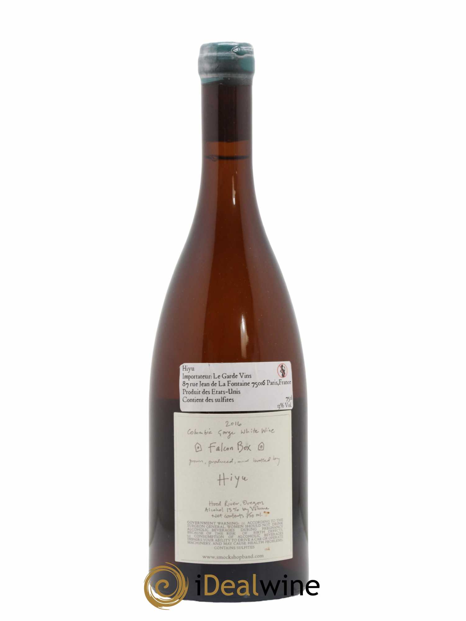 Columbia Gorge The Falcon Box Hiyu Farm 2016 - Lot de 1 bouteille - 1