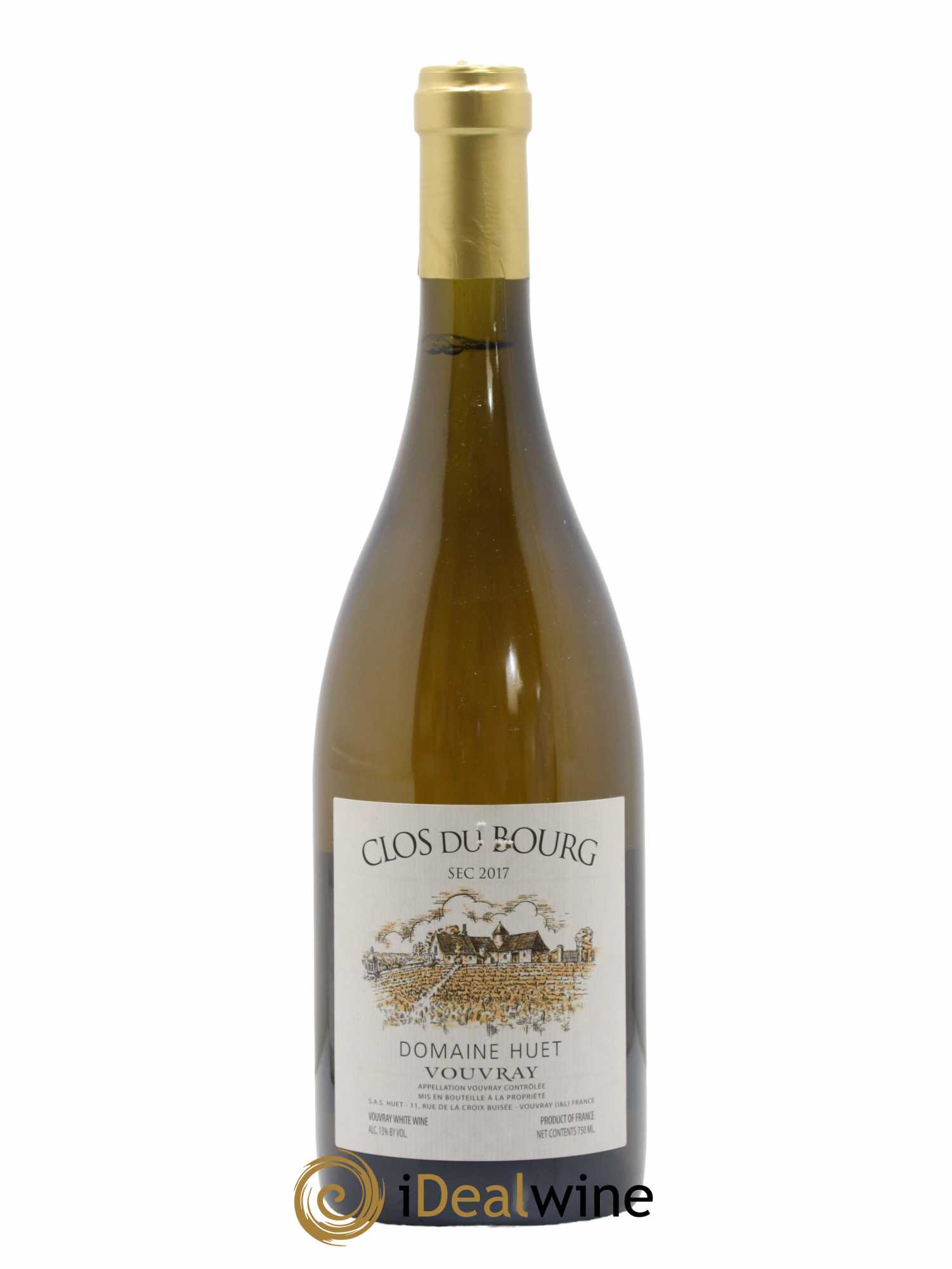 Vouvray Clos du Bourg Sec Domaine Huet 2017 - Lot de 1 bouteille - 0