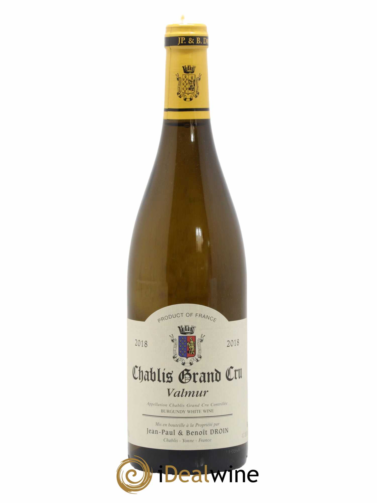 Chablis Grand Cru Valmur Jean-Paul & Benoît Droin (Domaine) 2018 - Lot de 1 bouteille - 0