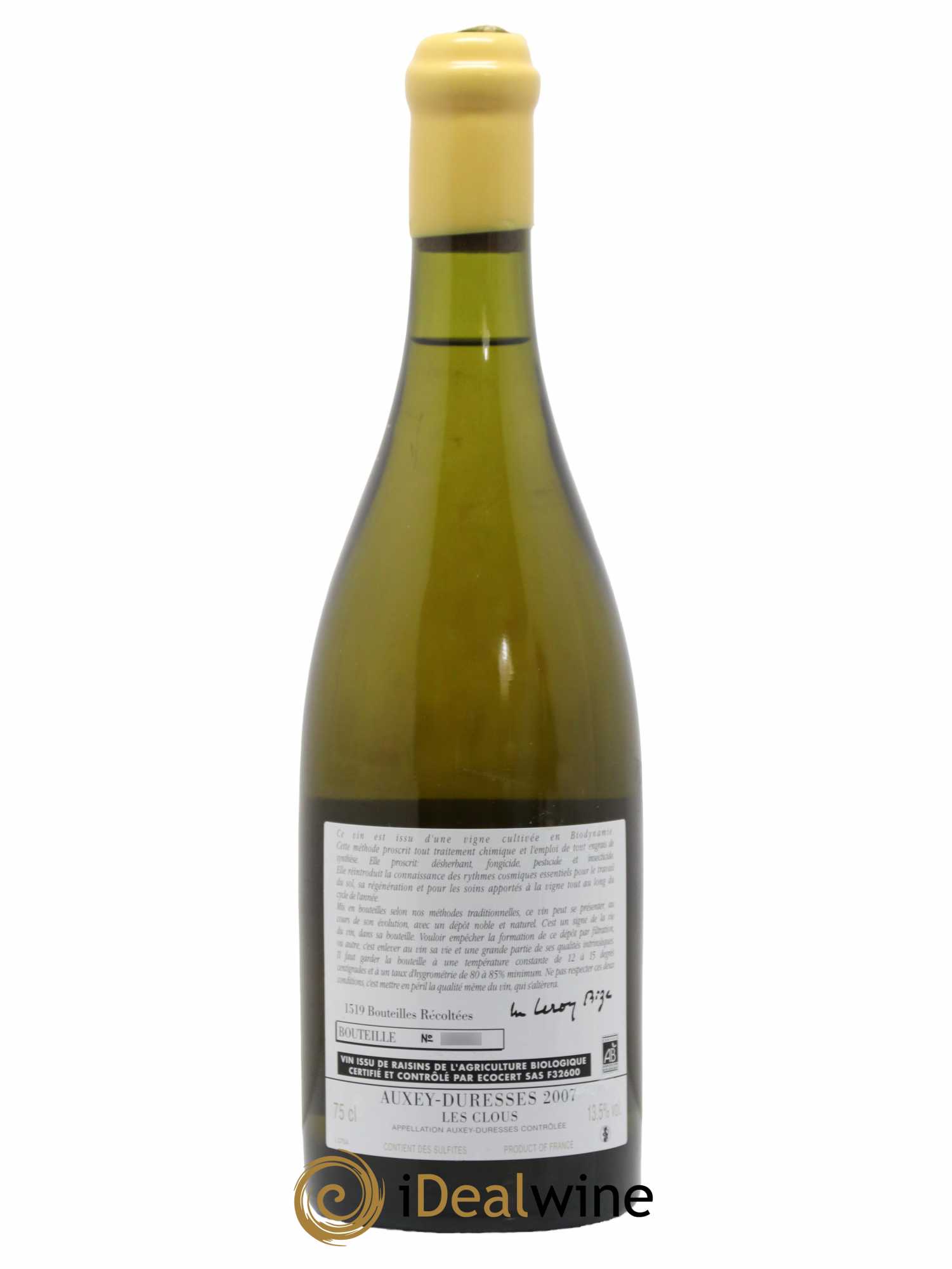 Auxey-Duresses Les Clous d'Auvenay (Domaine) 2007 - Lot de 1 bouteille - 1
