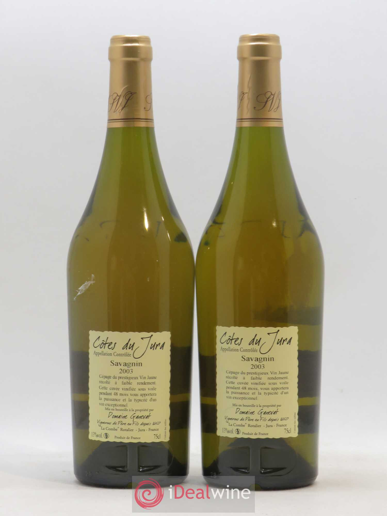Côtes du Jura Cuvée Prestige Jean-François Ganevat (Domaine) 2003 - Lot de 2 bouteilles - 1