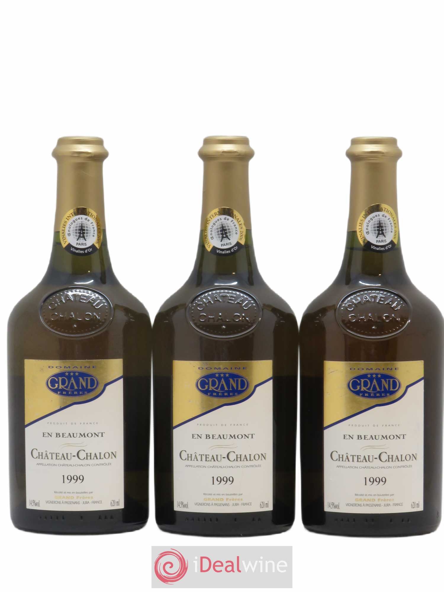 Château-Chalon En Beaumont Domaine Grand Frères 1999 - Posten von 3 Flaschen - 0