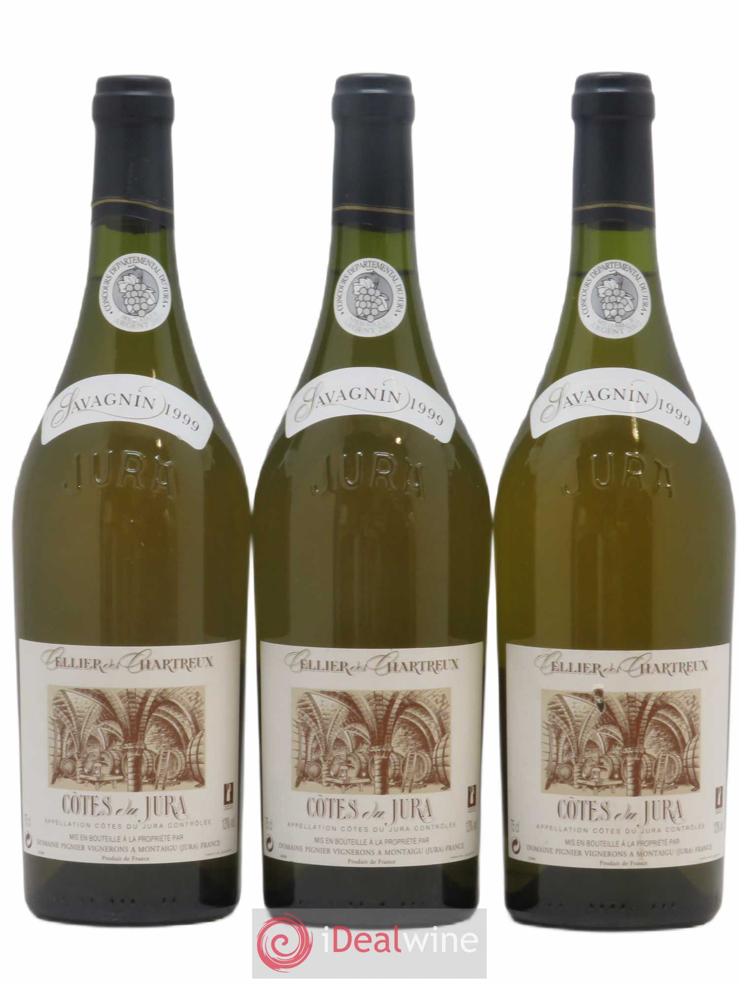 Côtes du Jura Savagnin Cellier des Chartreux Pigner 1999 - Posten von 3 Flaschen - 0
