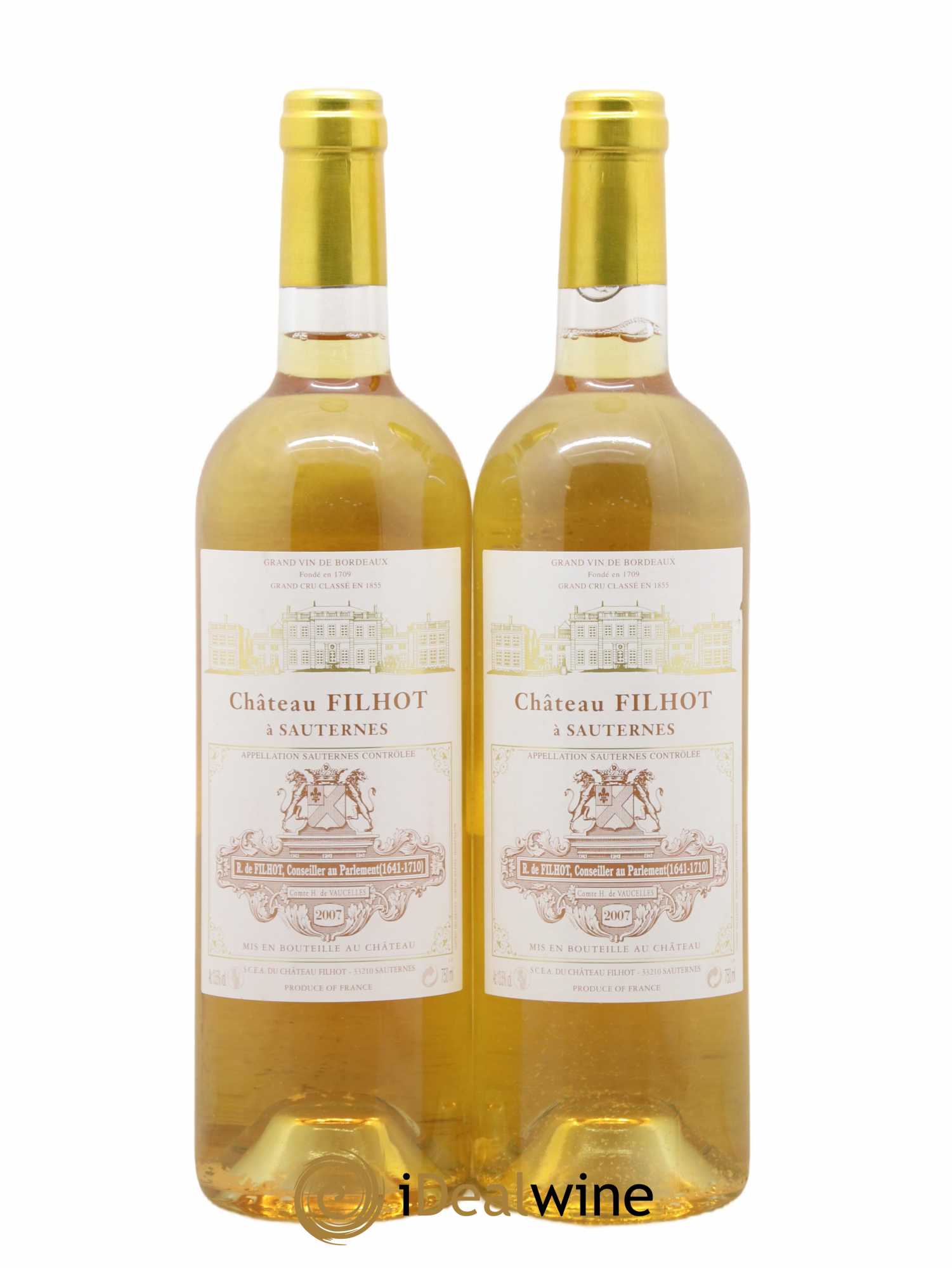 Château Filhot 2ème Grand Cru Classé 2007 - Lotto di 2 bottiglie - 0