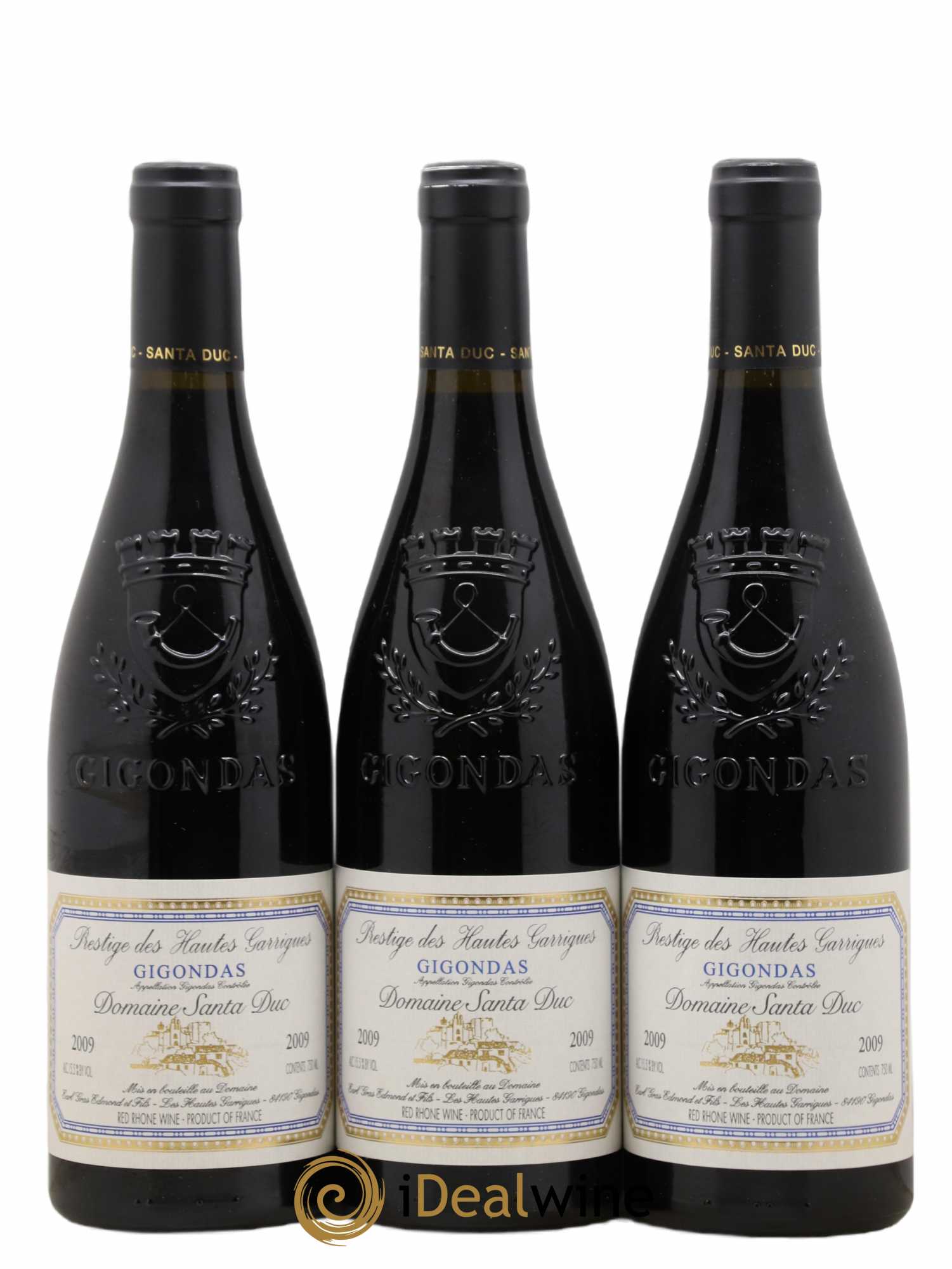 Gigondas Santa Duc (Domaine) Hautes Garrigues Famille Gras 2009 - Lot de 3 bouteilles - 0