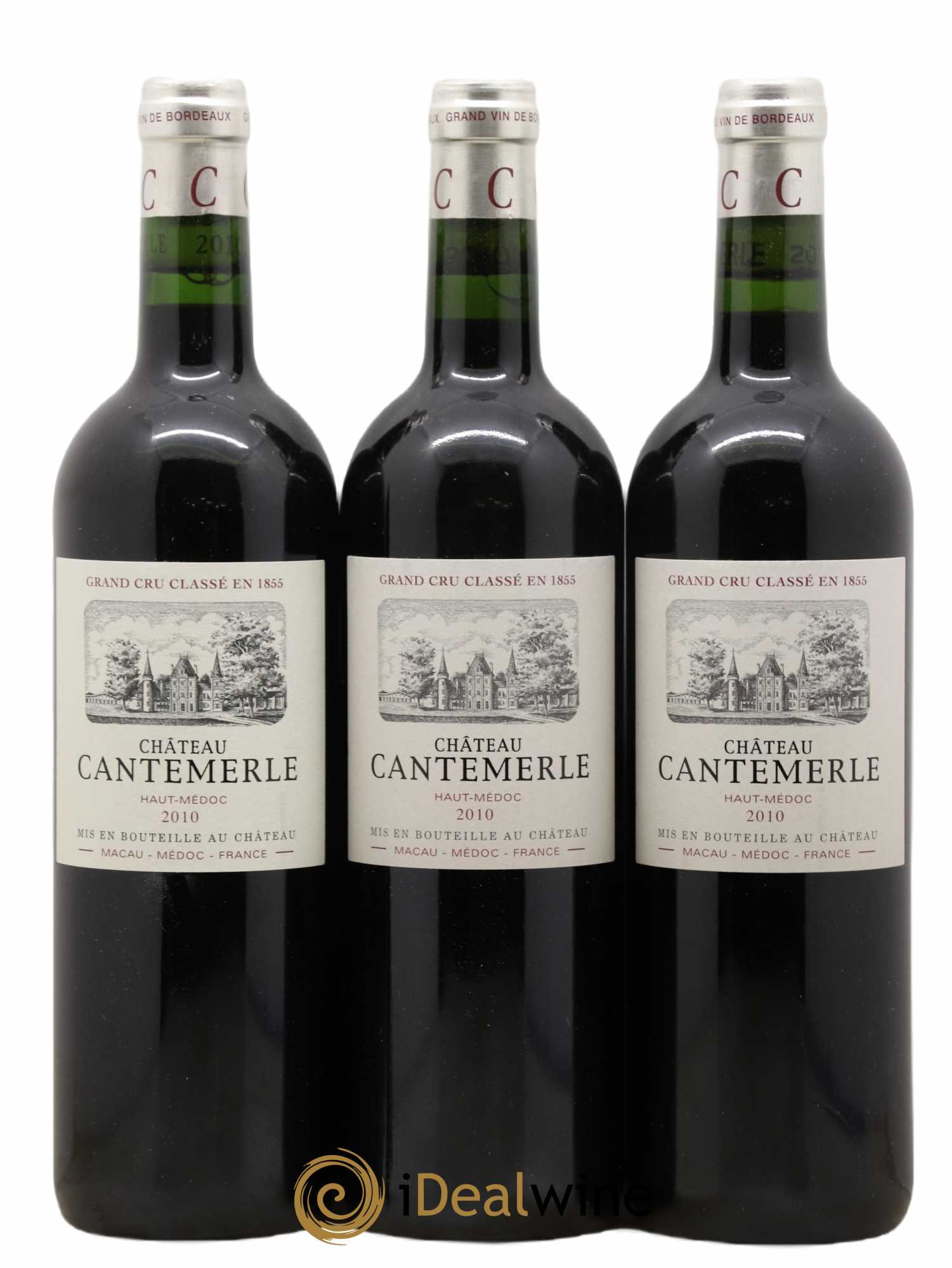 Château Cantemerle 5ème Grand Cru Classé 2010 - Lot de 3 bouteilles - 0