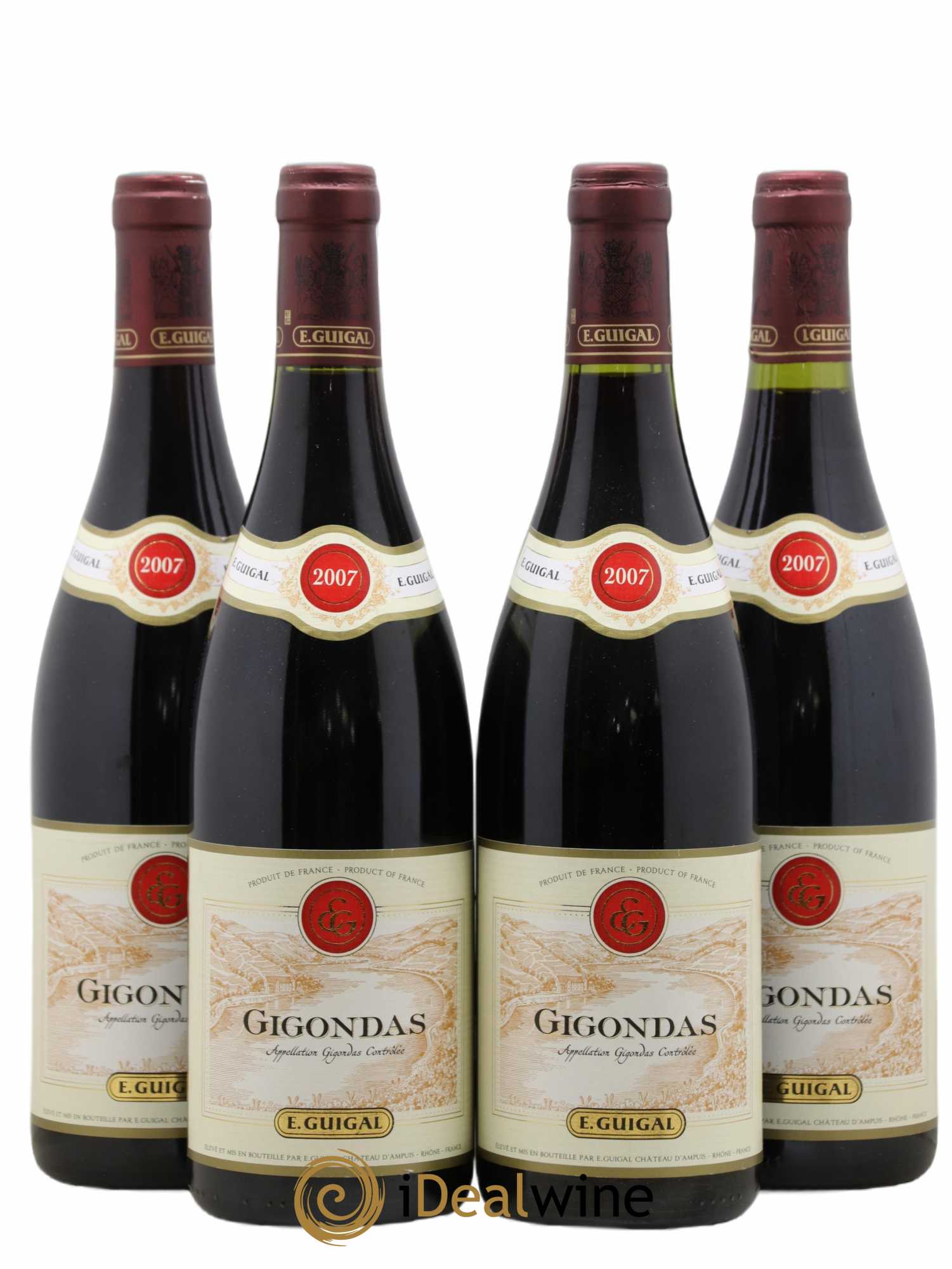 Gigondas Guigal 2007 - Lot de 4 bouteilles - 0
