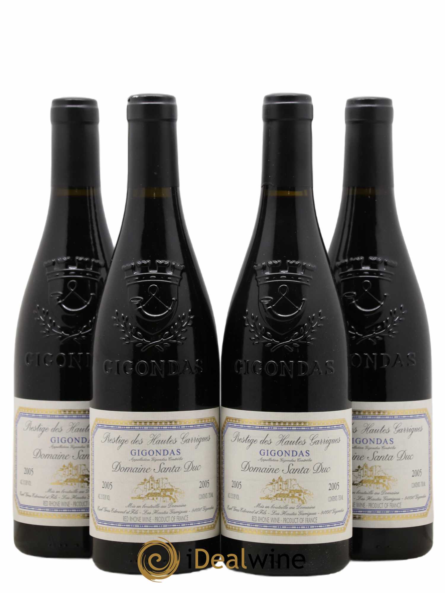 Gigondas Santa Duc (Domaine) Hautes Garrigues Famille Gras 2005 - Lot de 4 bouteilles - 0