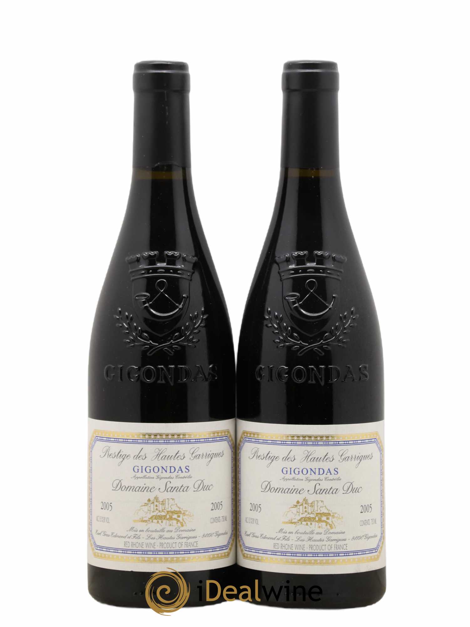 Gigondas Santa Duc (Domaine) Hautes Garrigues Famille Gras 2005 - Lot de 2 bouteilles - 0