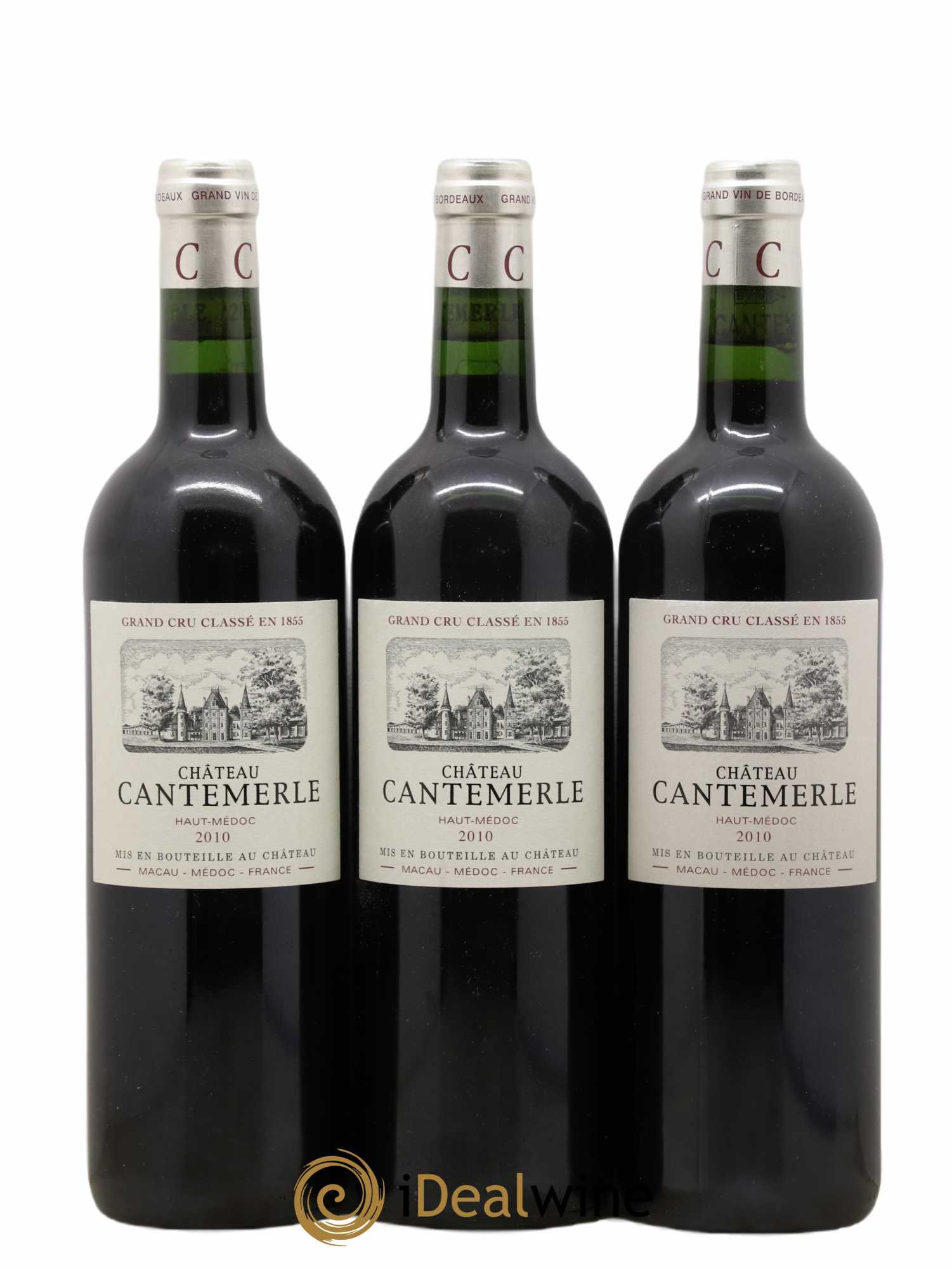Château Cantemerle 5ème Grand Cru Classé 2010 - Lot de 3 bouteilles - 0