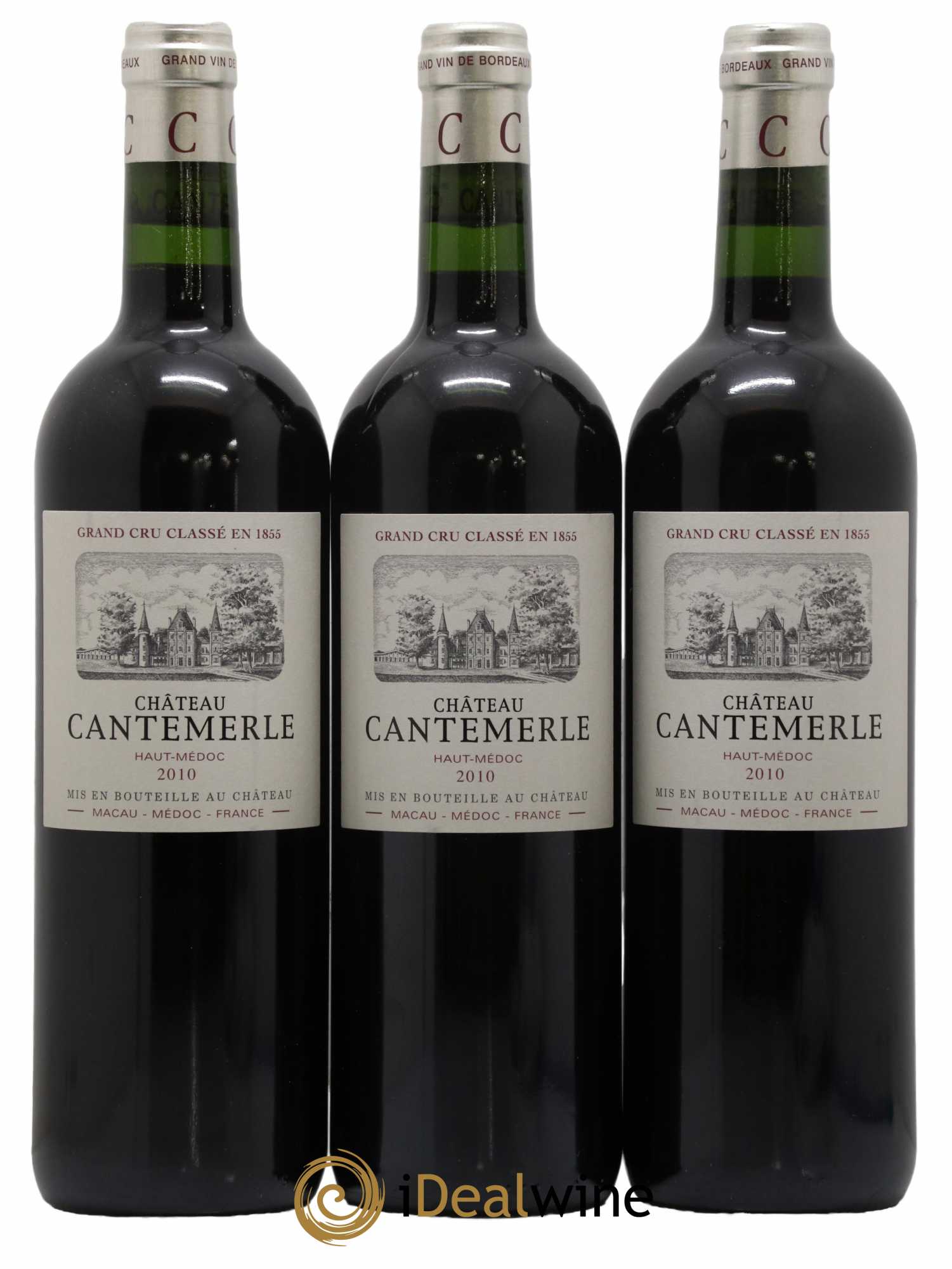 Château Cantemerle 5ème Grand Cru Classé 2010 - Lot de 3 bouteilles - 0