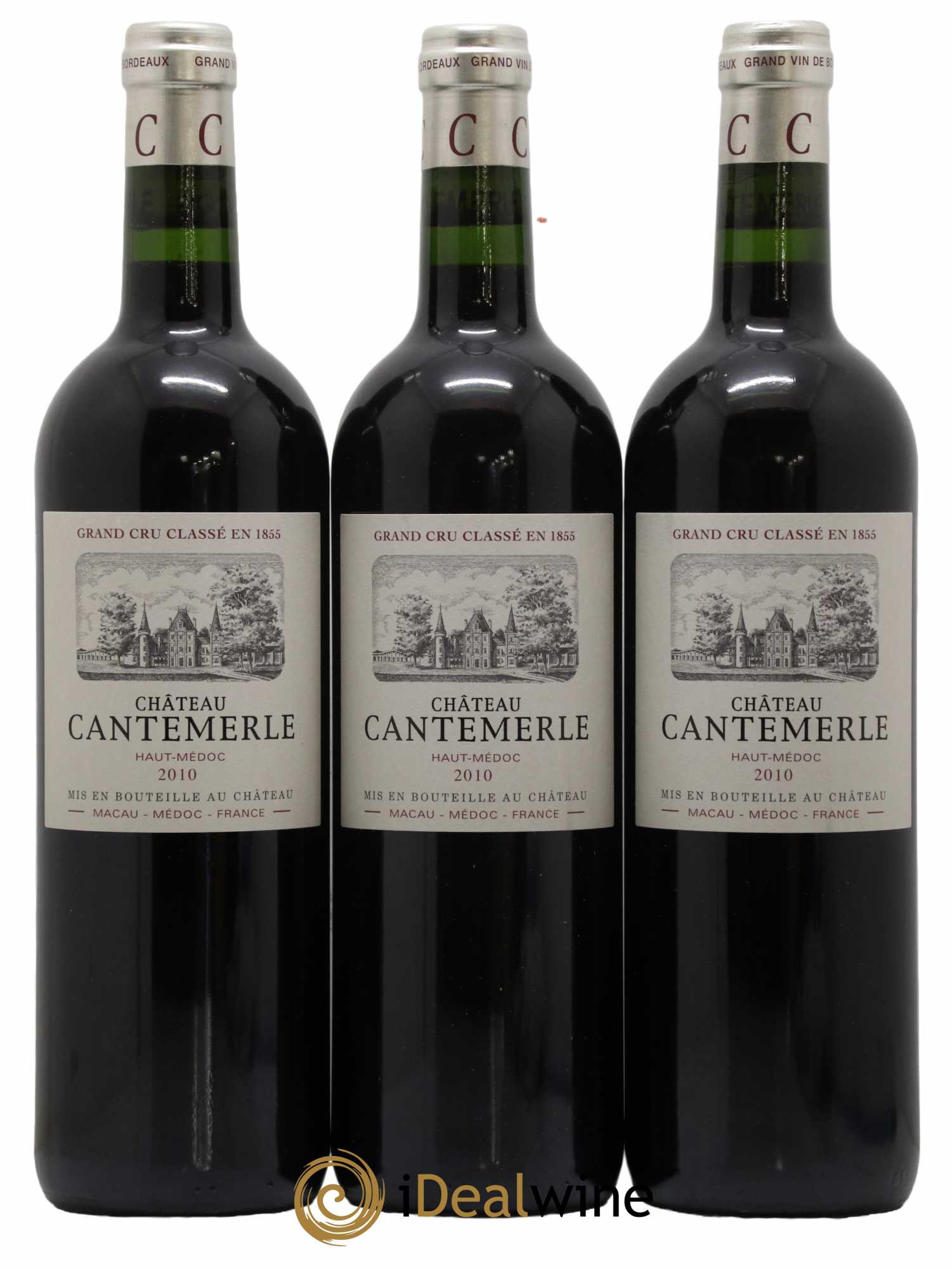 Château Cantemerle 5ème Grand Cru Classé 2010 - Lot de 3 bouteilles - 0