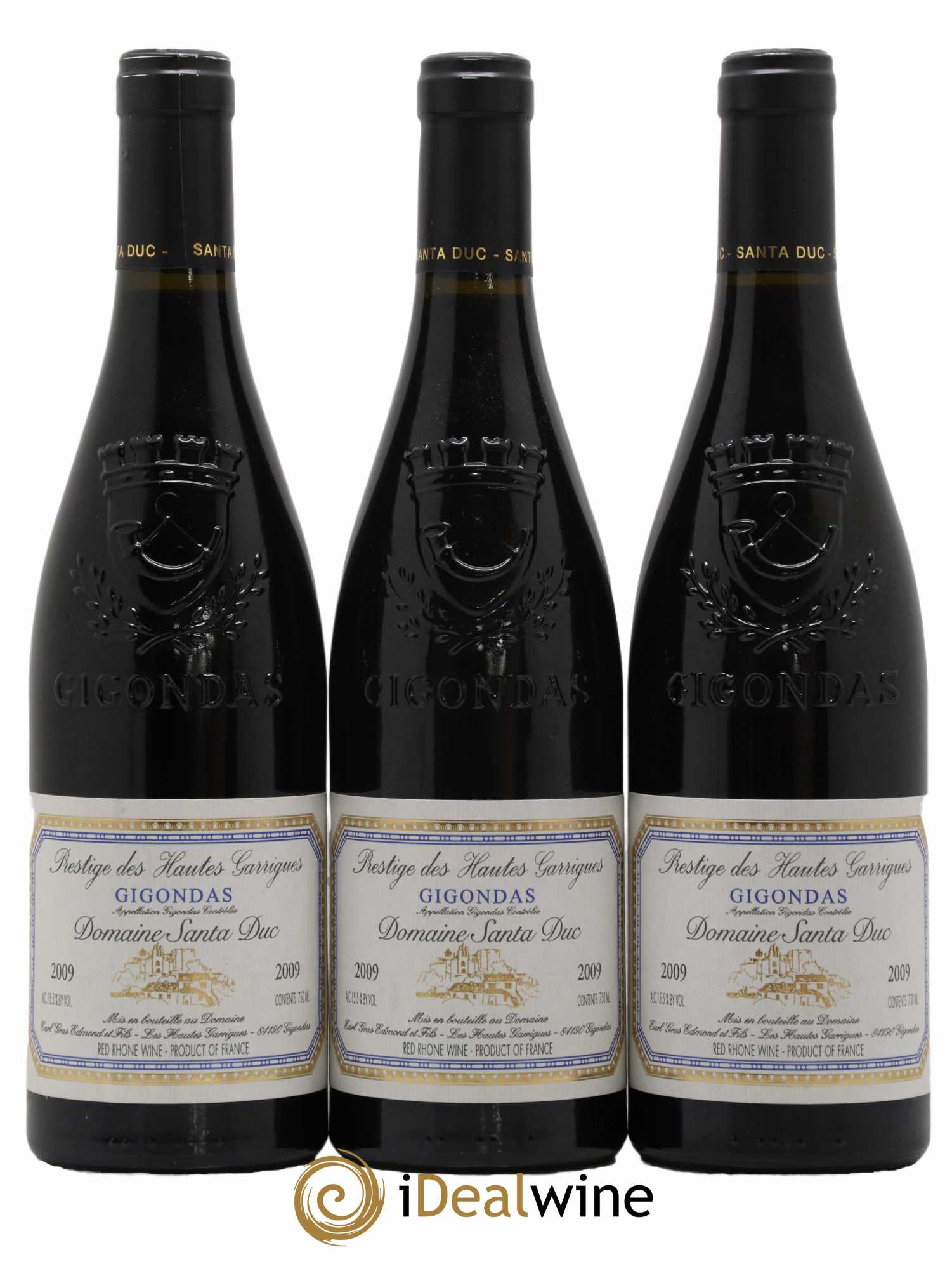 Gigondas Santa Duc (Domaine) Hautes Garrigues Famille Gras 2009 - Lot de 3 bouteilles - 0