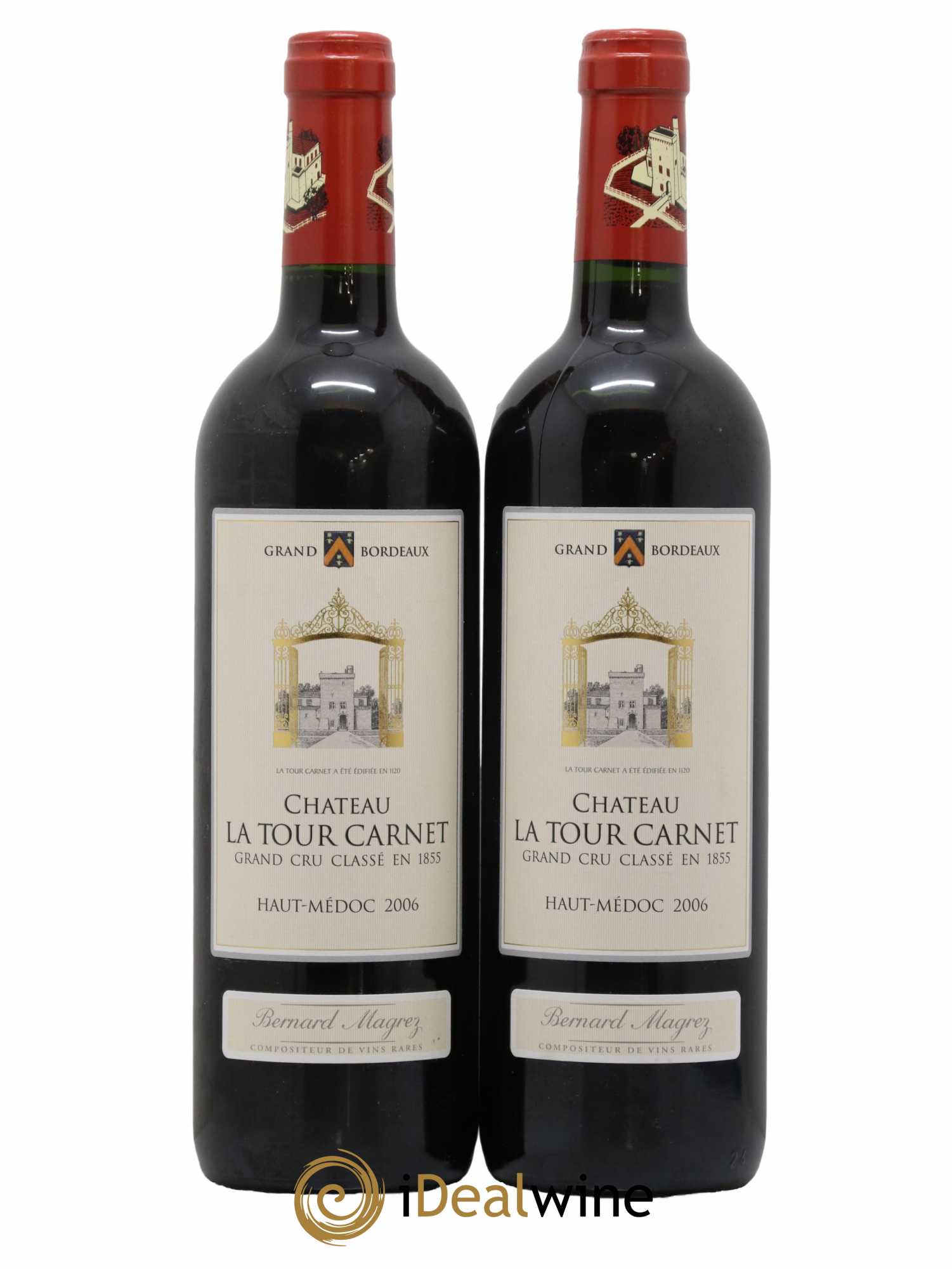 Château la Tour Carnet 4ème Grand Cru Classé 2006 - Lot de 2 bouteilles - 0