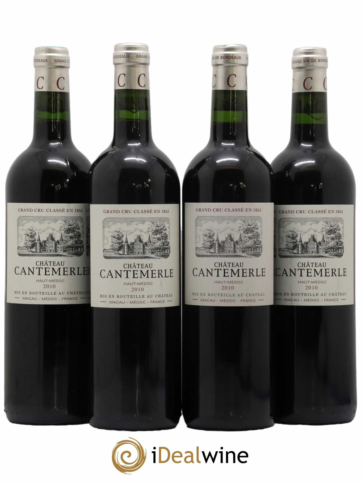 Château Cantemerle 5ème Grand Cru Classé 2010 - Lot de 4 bouteilles - 0