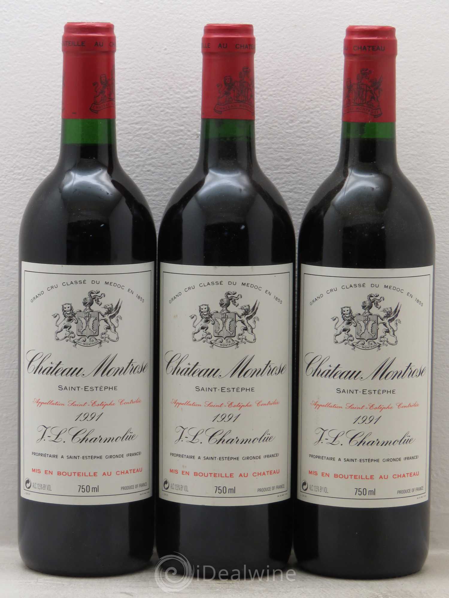 Château Montrose 2ème Grand Cru Classé 1991 - Lot de 3 bouteilles - 0