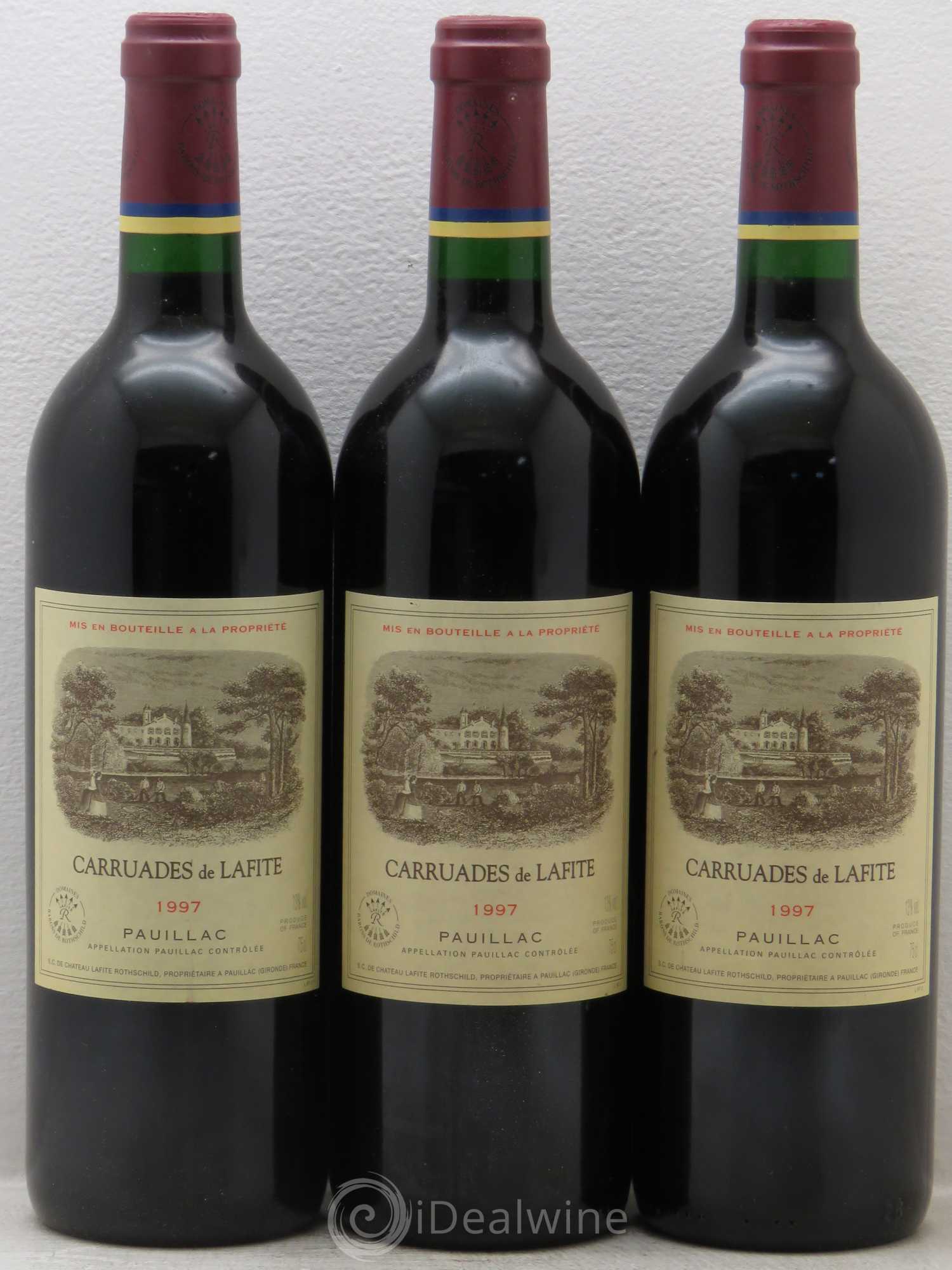 Carruades de Lafite Rothschild Second Vin 1997 - Lot de 3 bouteilles - 0