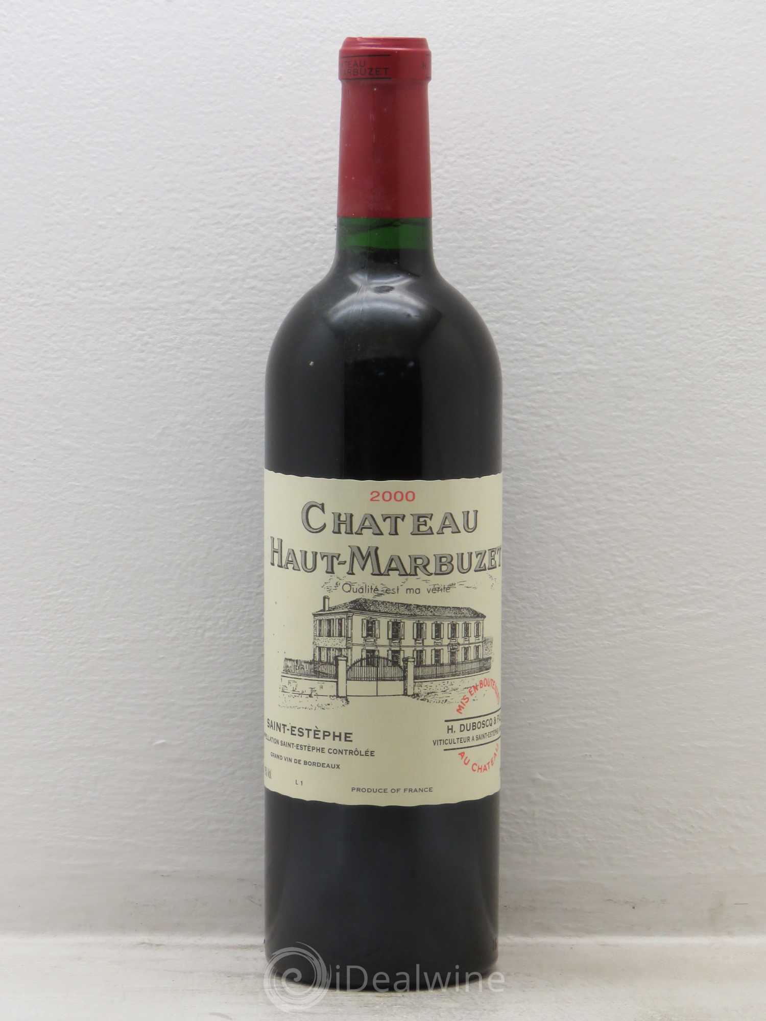 Château Haut Marbuzet 2000 - Lot de 1 bouteille - 0