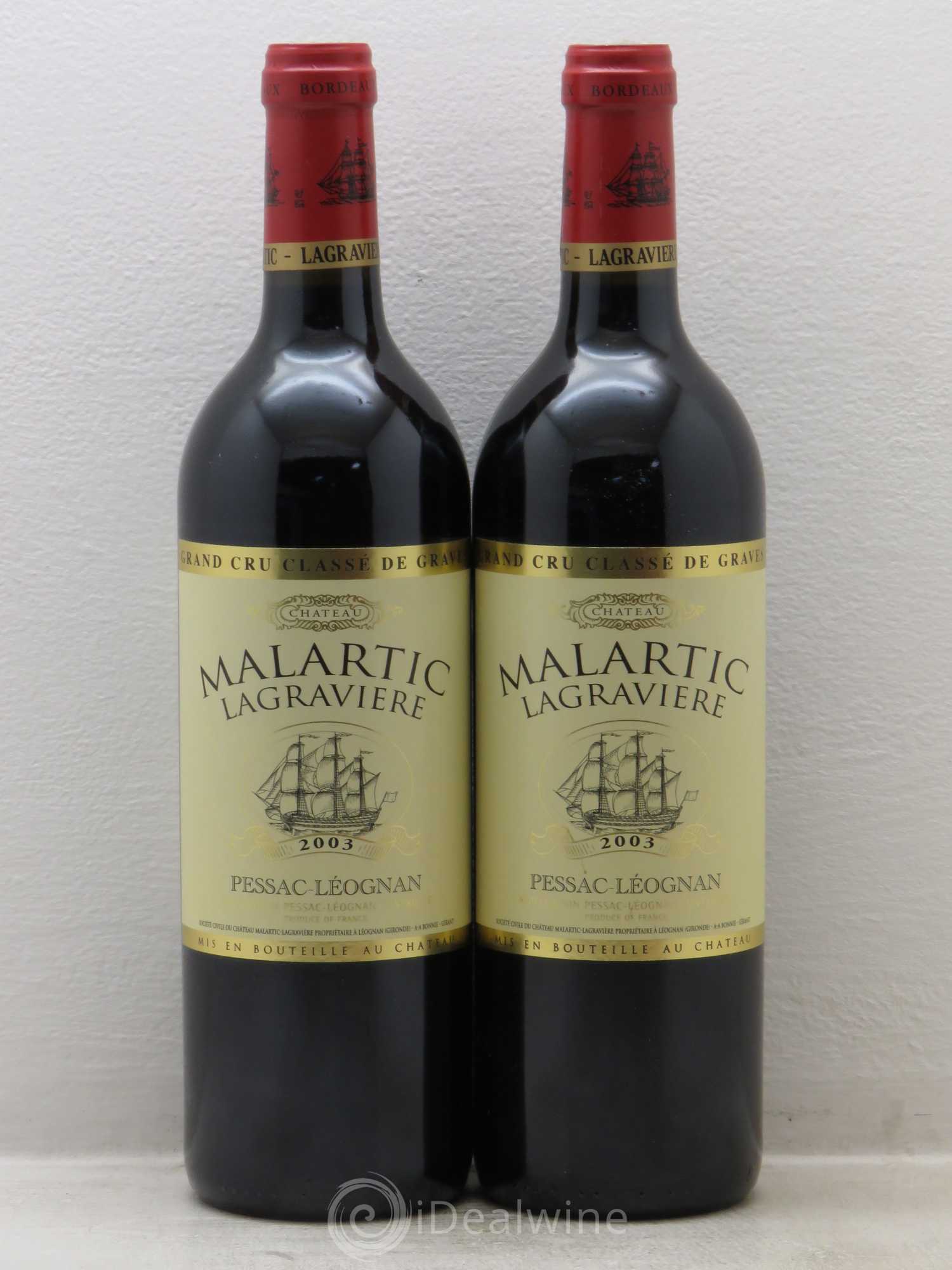 Château Malartic-Lagravière Cru Classé de Graves 2003 - Lot de 2 bouteilles - 0