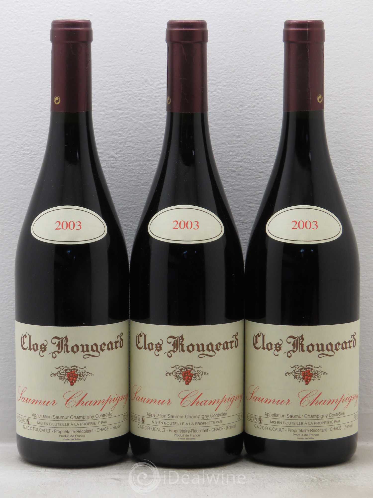 Saumur-Champigny Clos Rougeard 2003 - Lot de 3 bouteilles - 0
