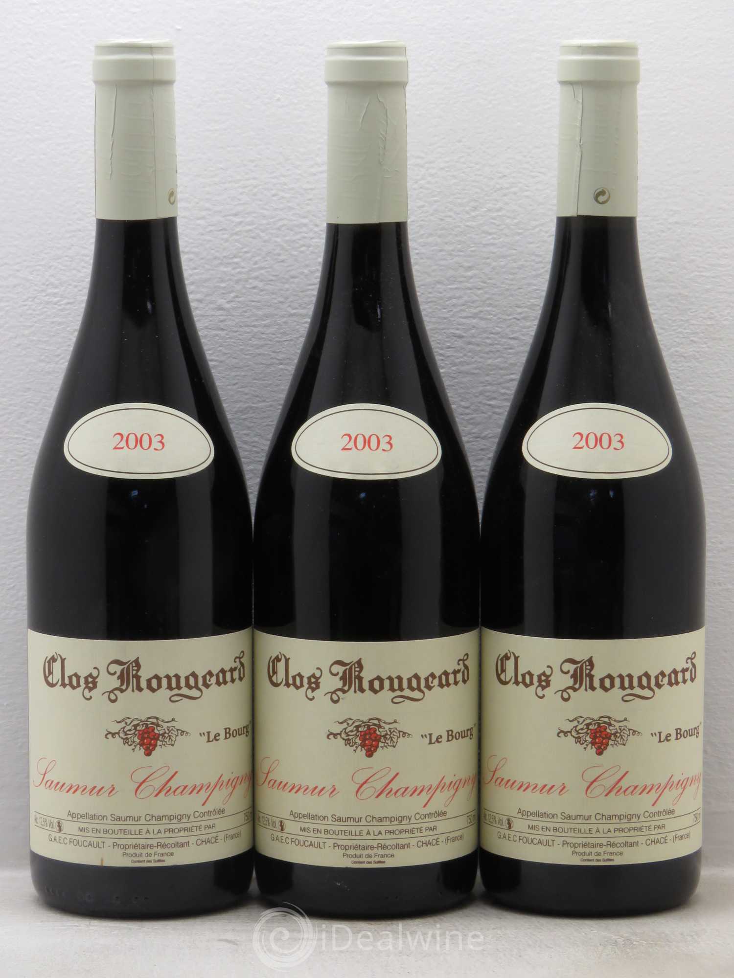 Saumur-Champigny Le Bourg Clos Rougeard 2003 - Lot de 3 bouteilles - 0