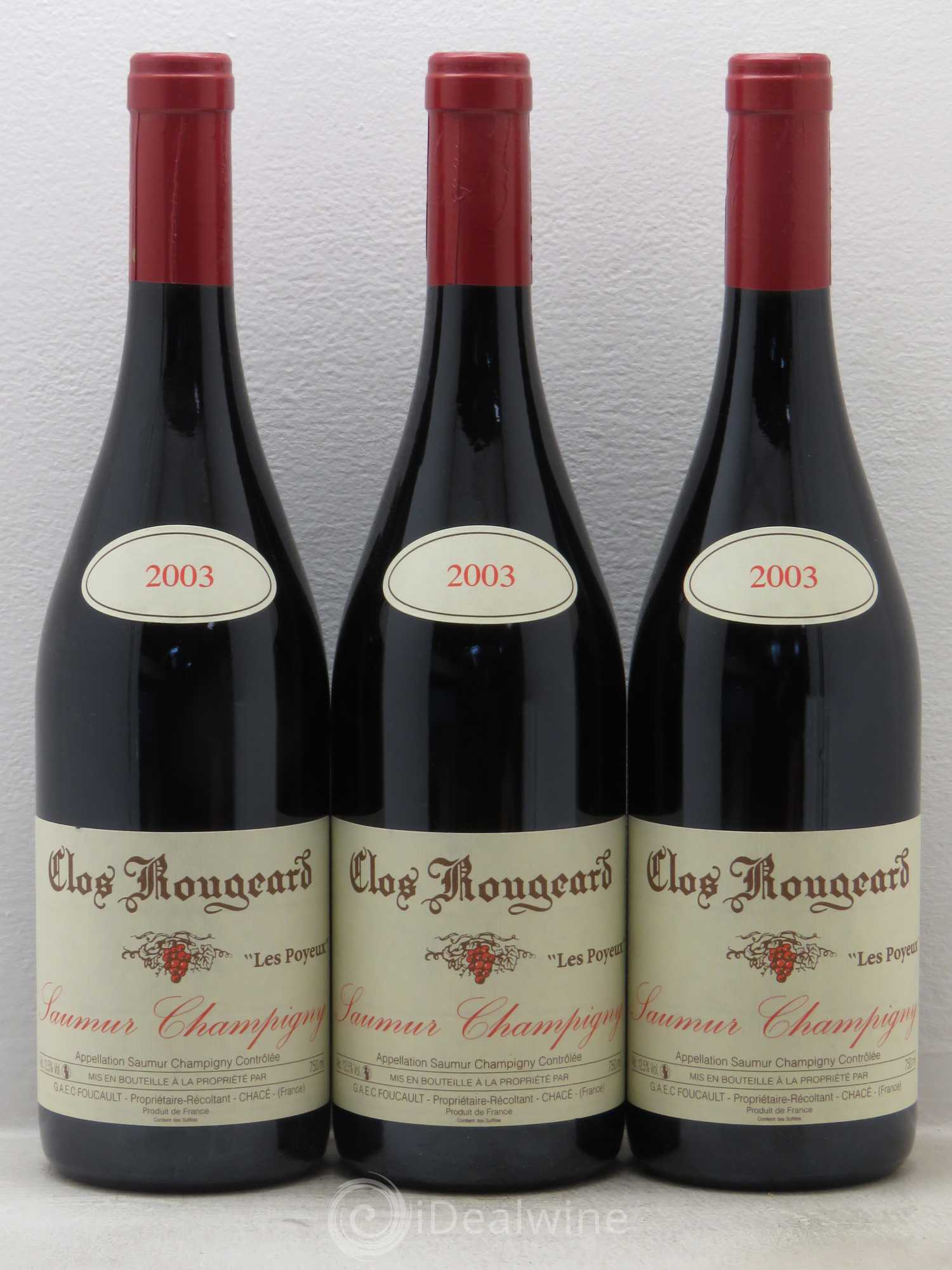 Saumur-Champigny Les Poyeux Clos Rougeard 2003 - Lot de 3 bouteilles - 0