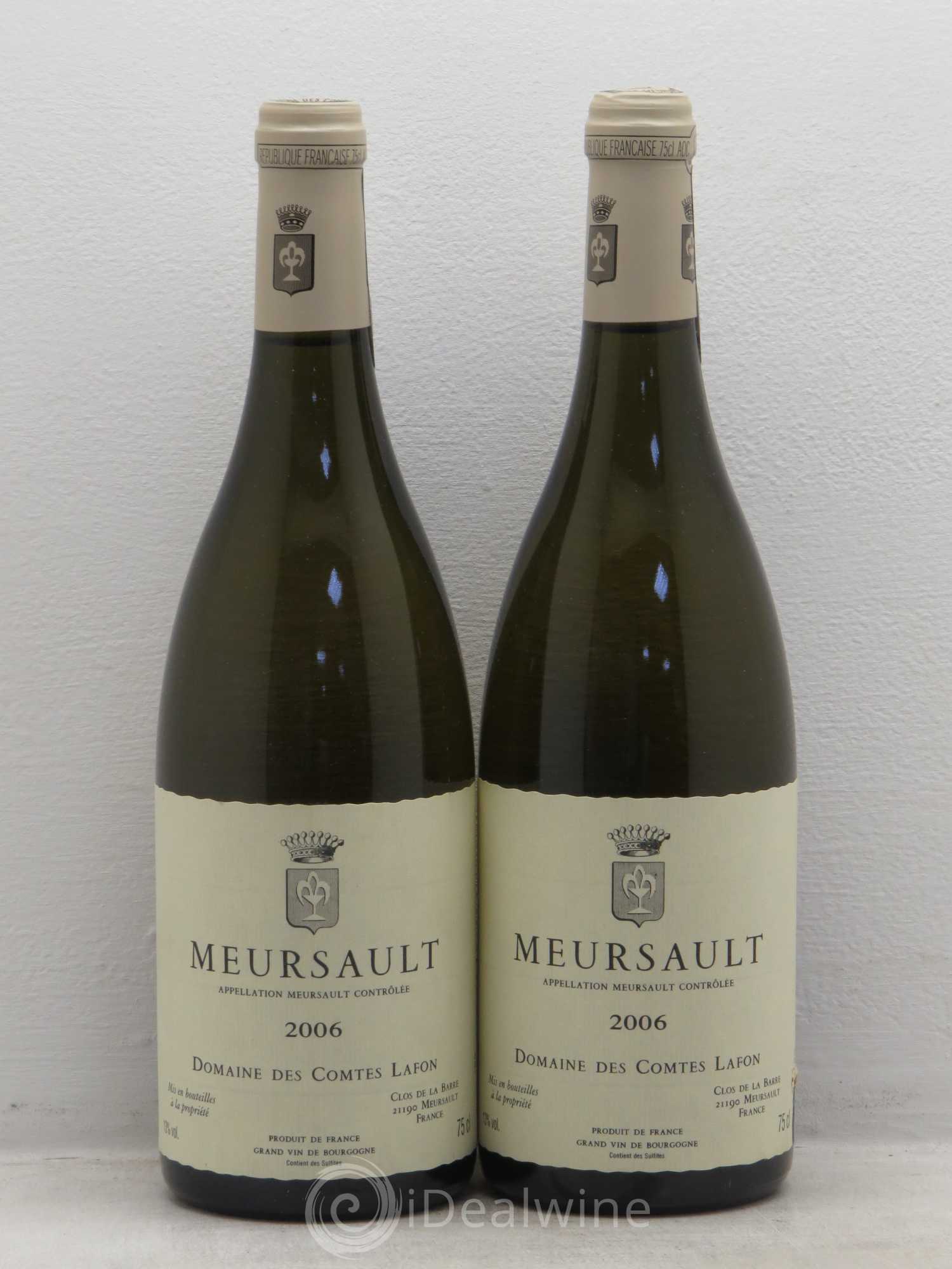 Meursault Comtes Lafon (Domaine des) 2006 - Lot de 2 bouteilles - 0