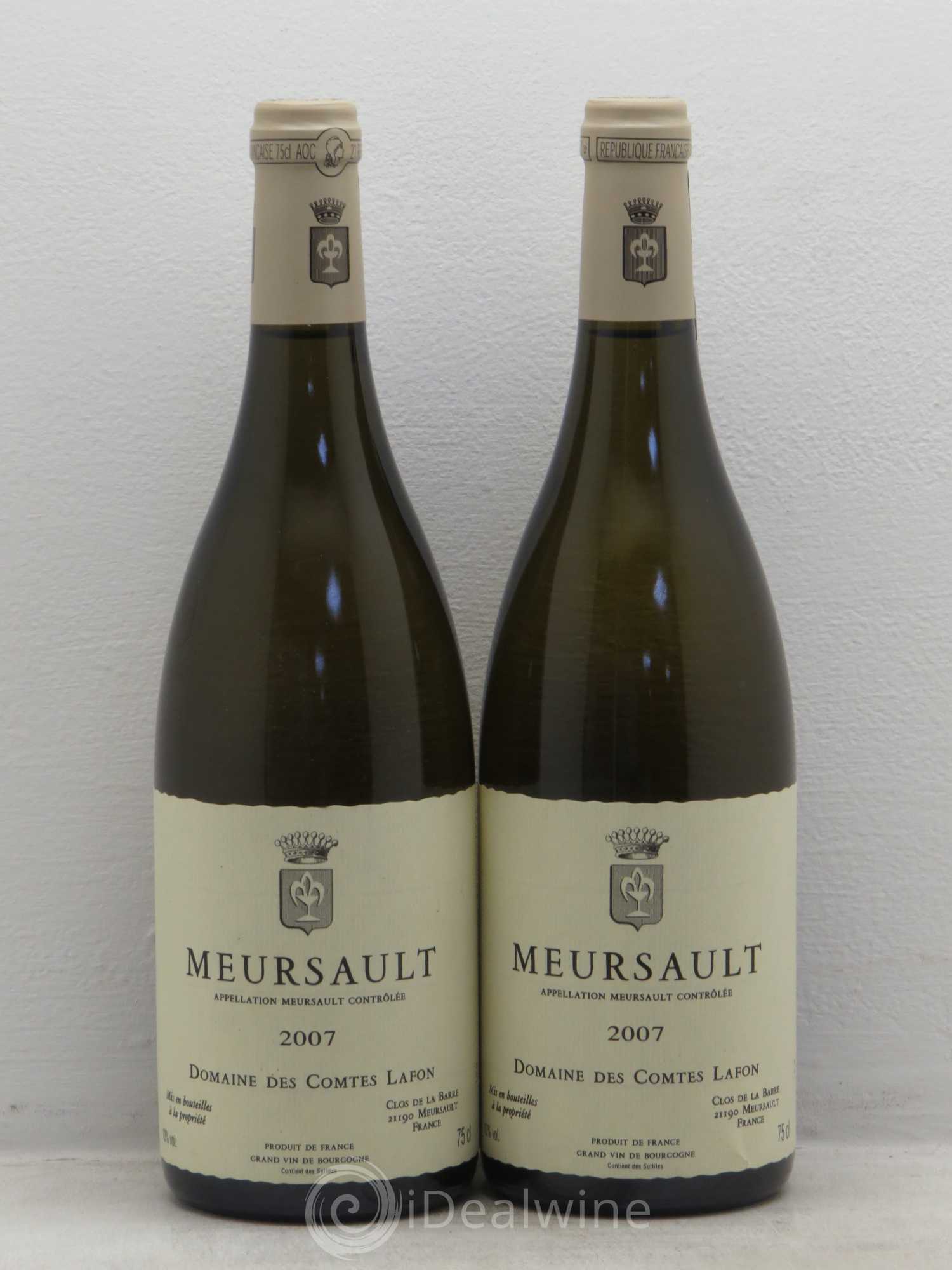 Meursault Comtes Lafon (Domaine des) 2007 - Lot de 2 bouteilles - 0