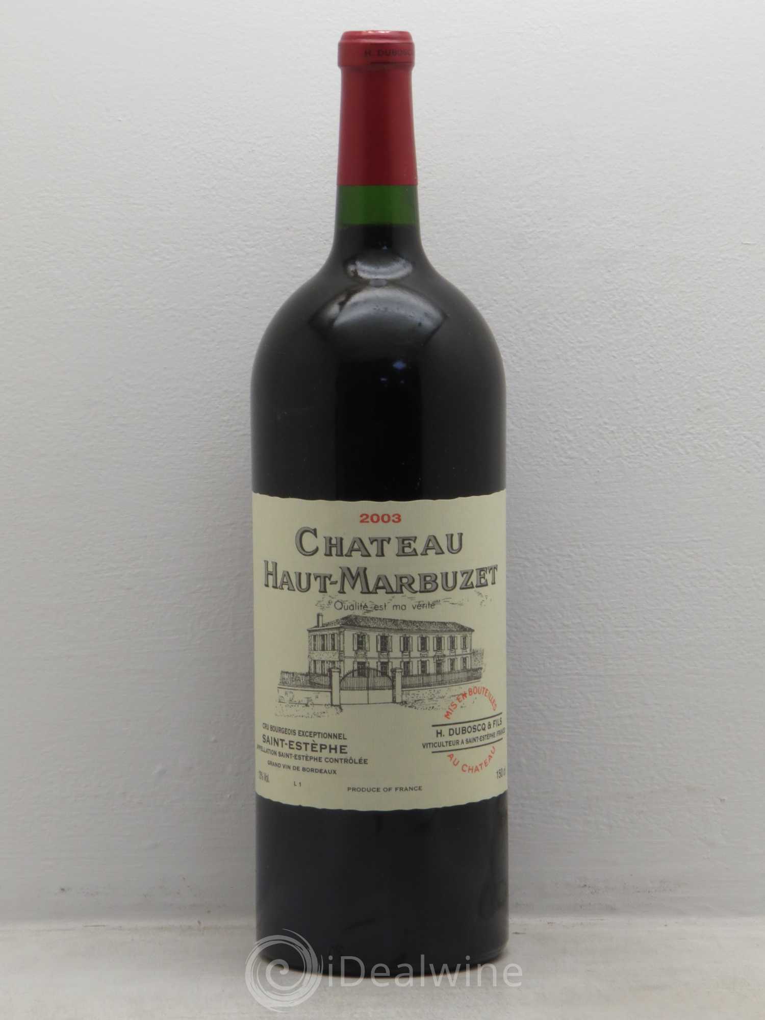 Château Haut Marbuzet 2003 - Lot de 6 magnums - 0