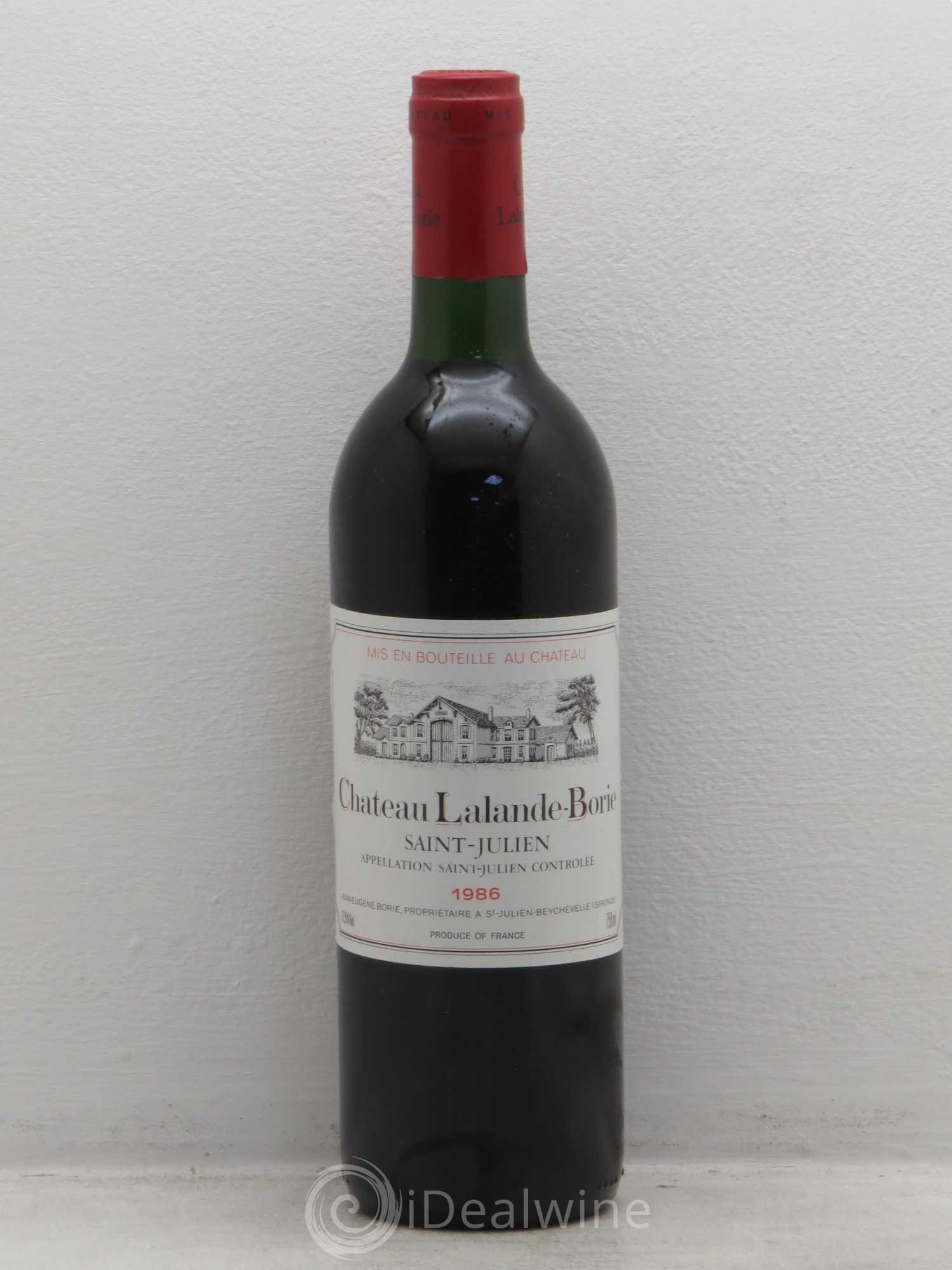 Château Lalande Borie 1986 - Lot de 1 bouteille - 0