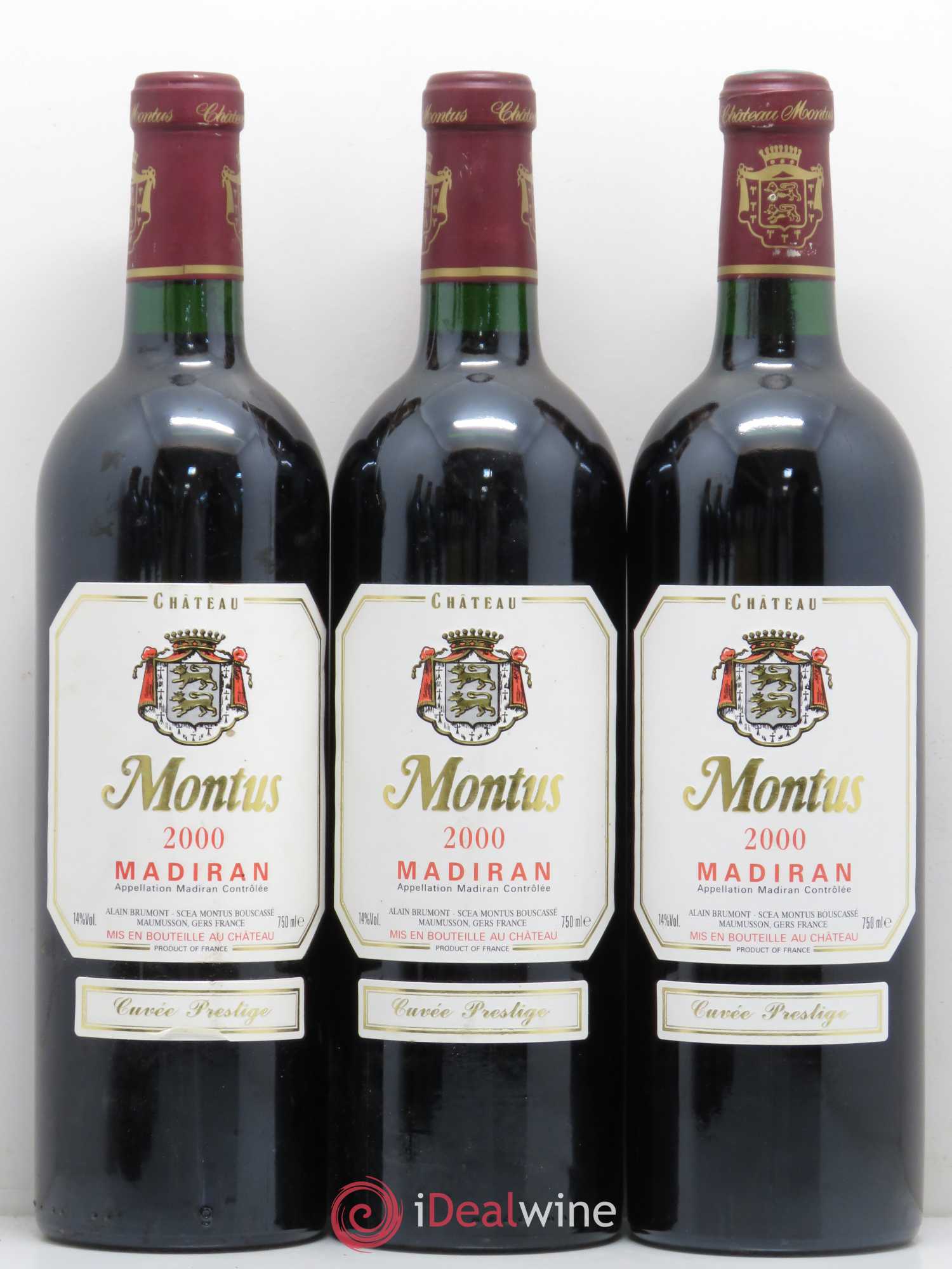 Madiran Château Montus-Prestige Alain Brumont 2000 - Lot de 6 bouteilles - 1