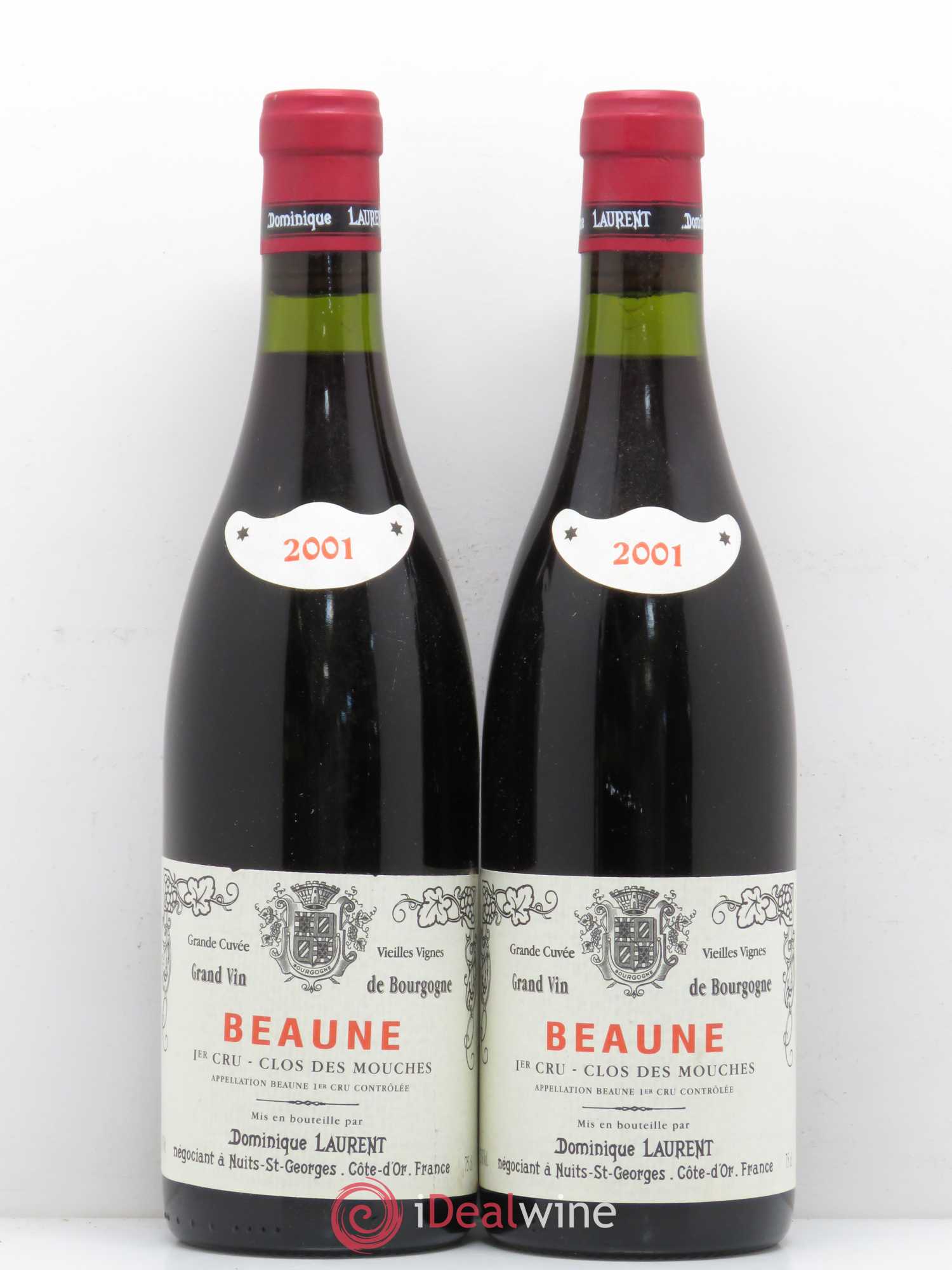 Beaune 1er Cru Clos des Mouches Dominique Laurent 2001 - Lot de 2 bouteilles - 0