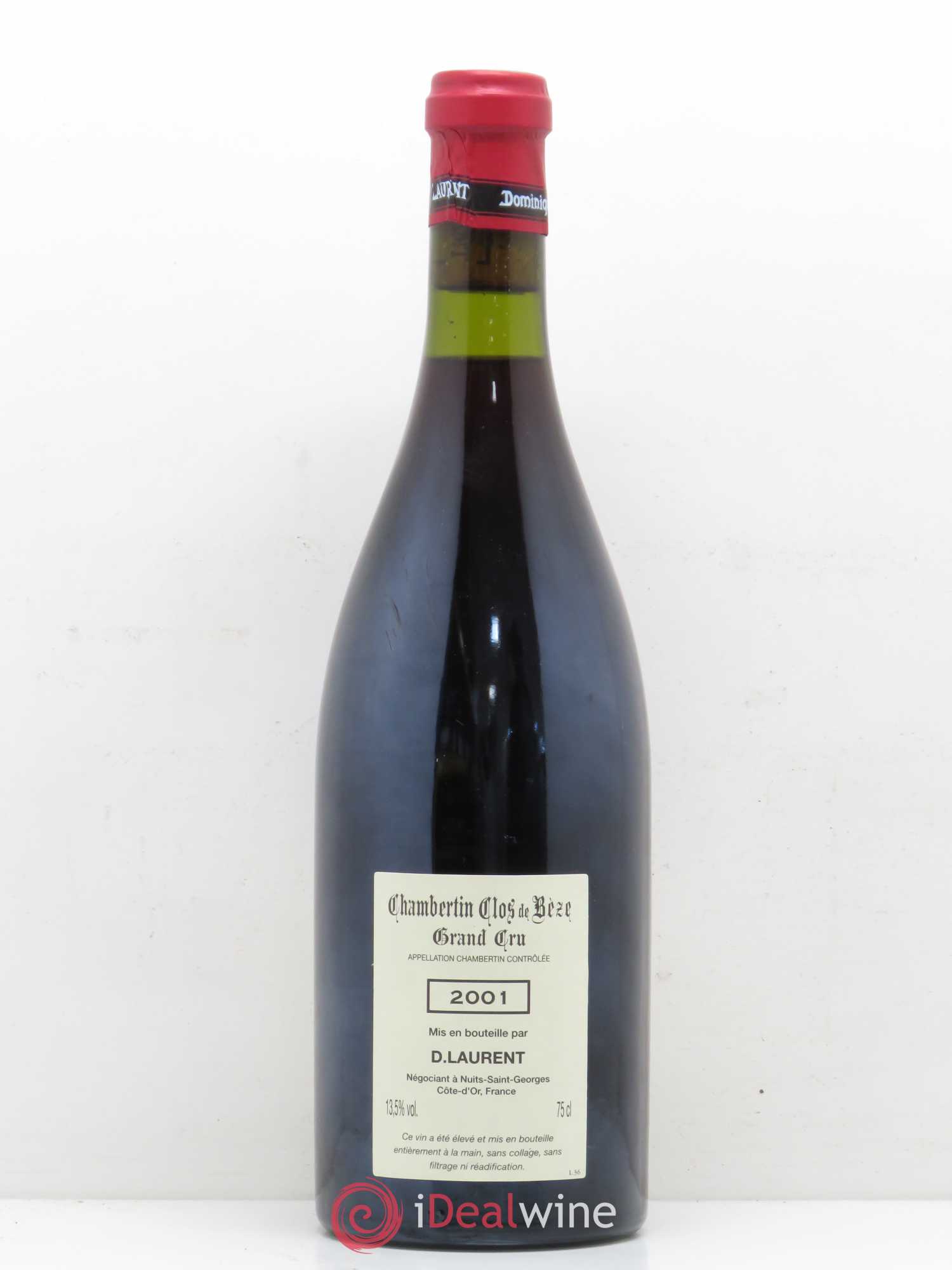 Chambertin Clos de Bèze Grand Cru Grande cuvée Vieilles vignes Dominique Laurent Grande cuvée vieilles vignes 2001 - Lotto di 1 bottiglia - 1