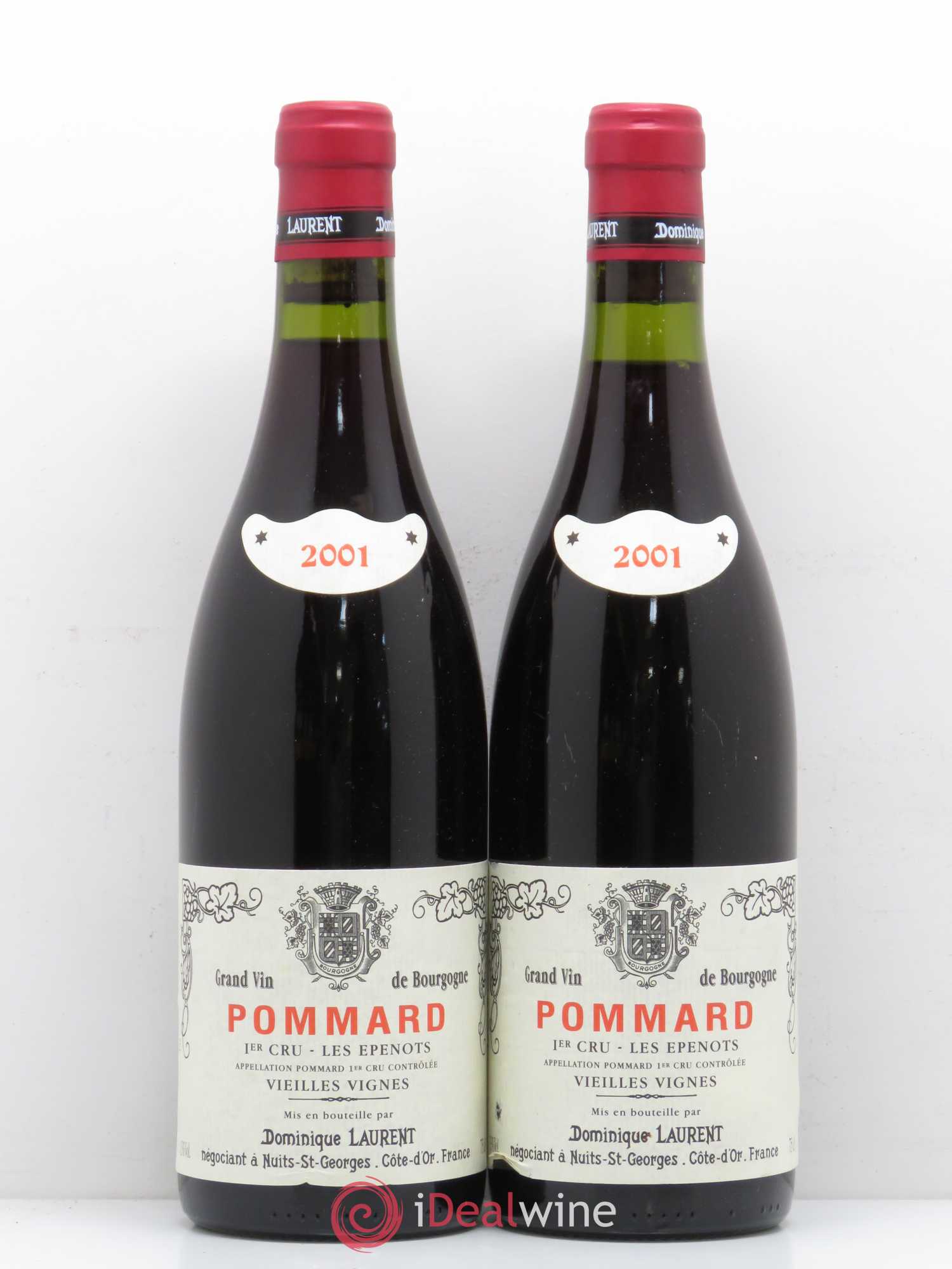 Pommard 1er Cru Les Epenots Dominique Laurent Vieilles vignes 2001 - Lot de 2 bouteilles - 0