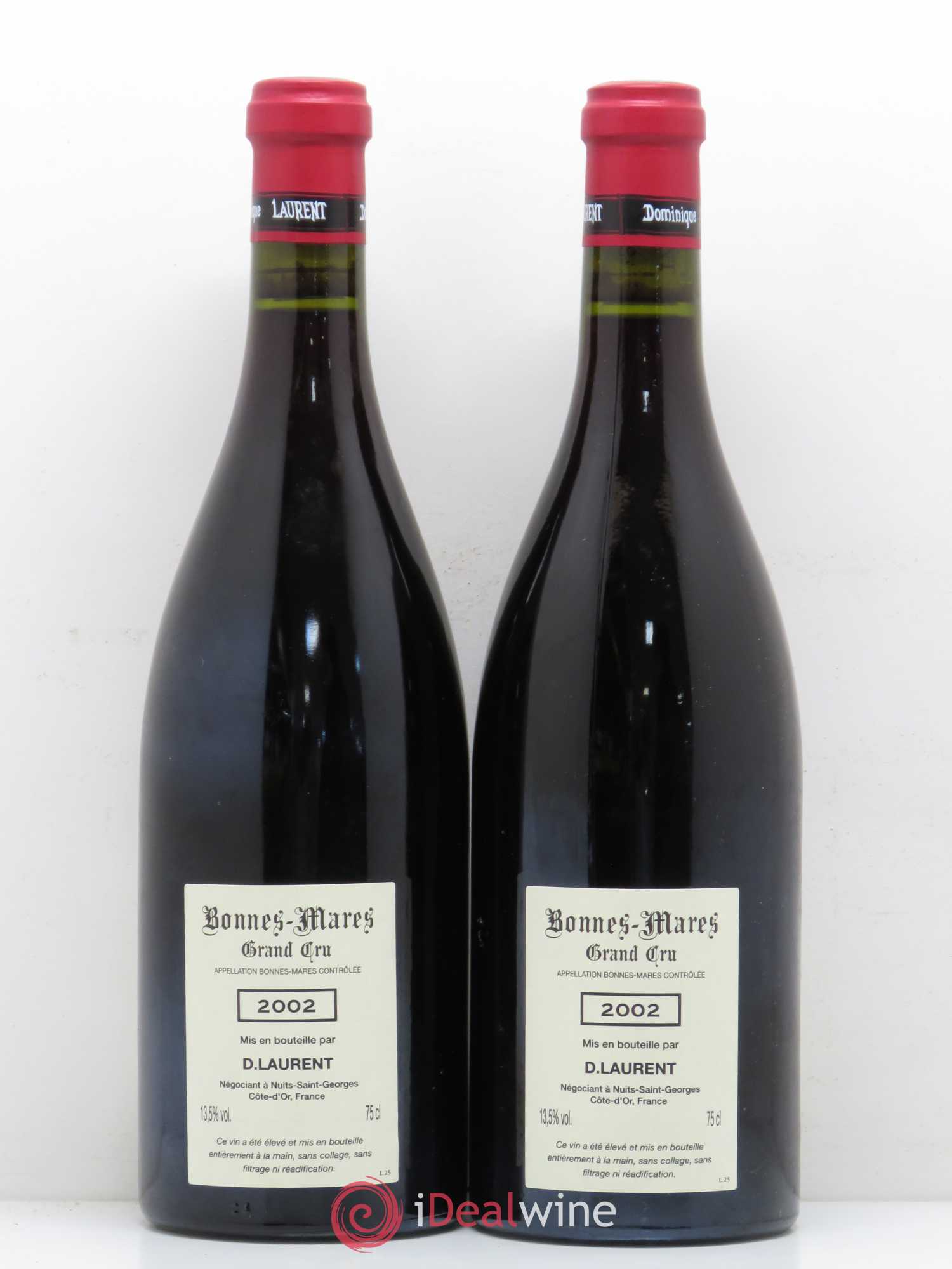 Bonnes-Mares Grand Cru Dominique Laurent Grande cuvée vieilles vignes 2002 - Posten von 2 Flaschen - 1