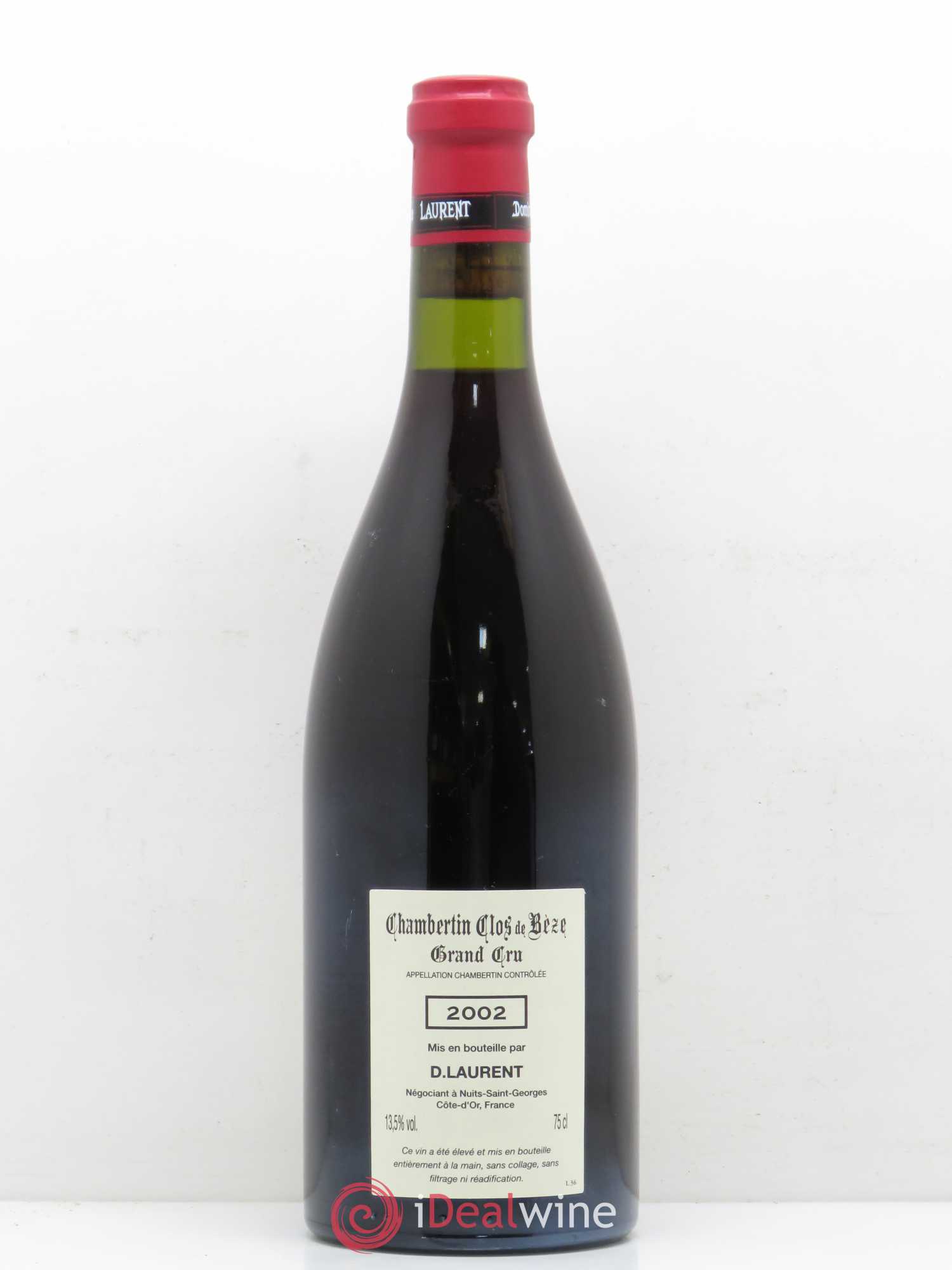Chambertin Clos de Bèze Grand Cru Grande cuvée Vieilles vignes Dominique Laurent Grande cuvée vieilles vignes 2002 - Lot de 1 bouteille - 1
